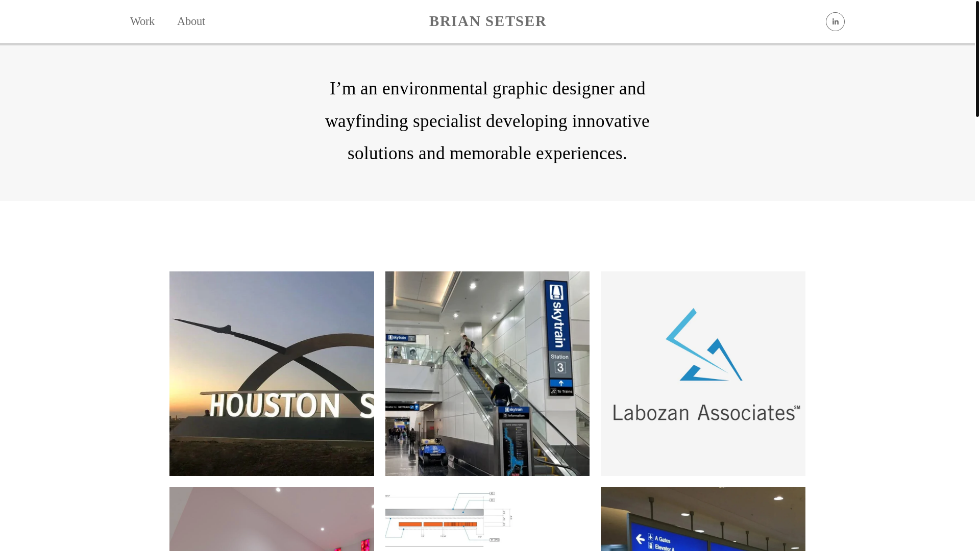website screenshot of https://briansetser.com/