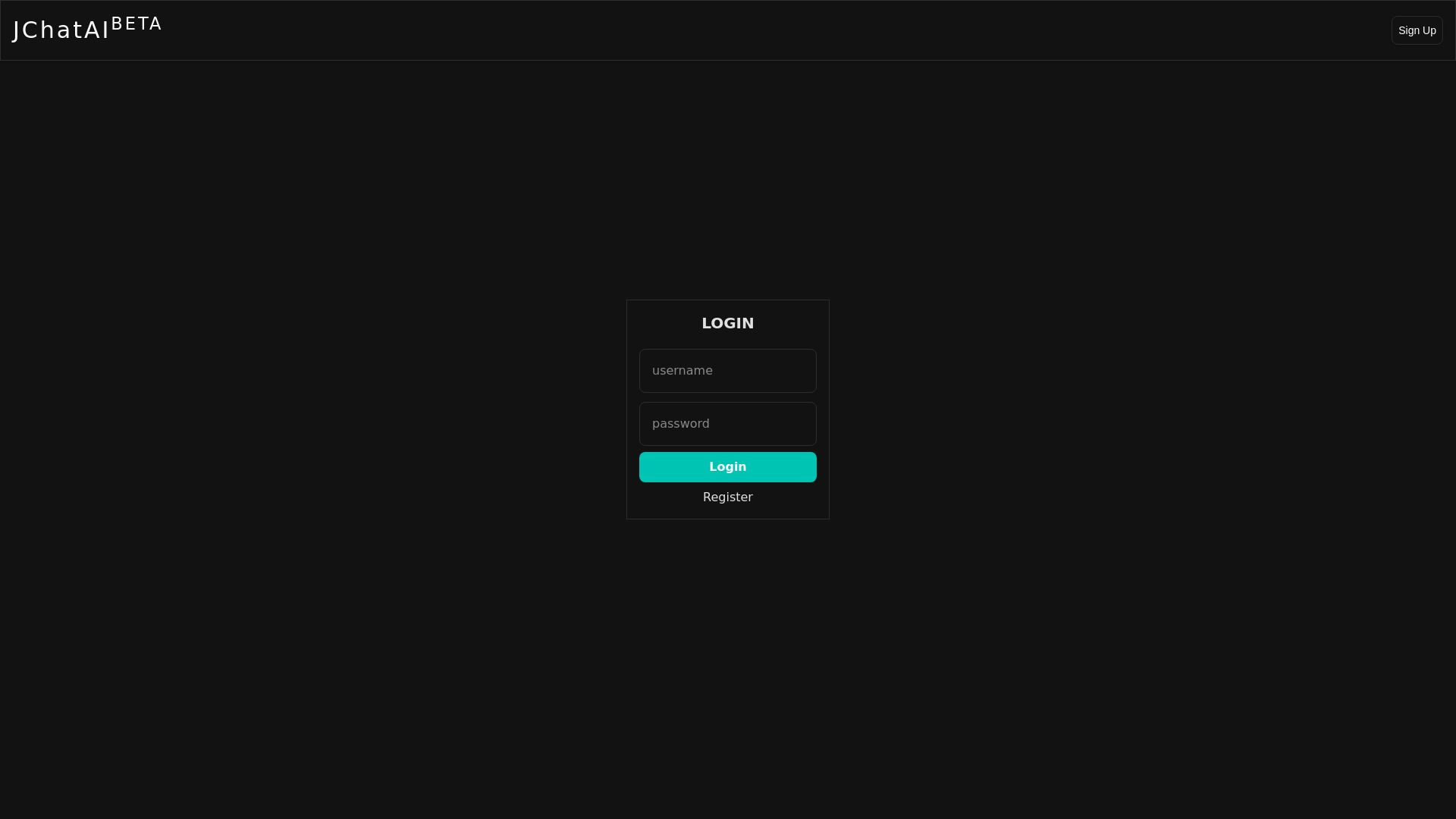 website screenshot of https://jchatai.space/