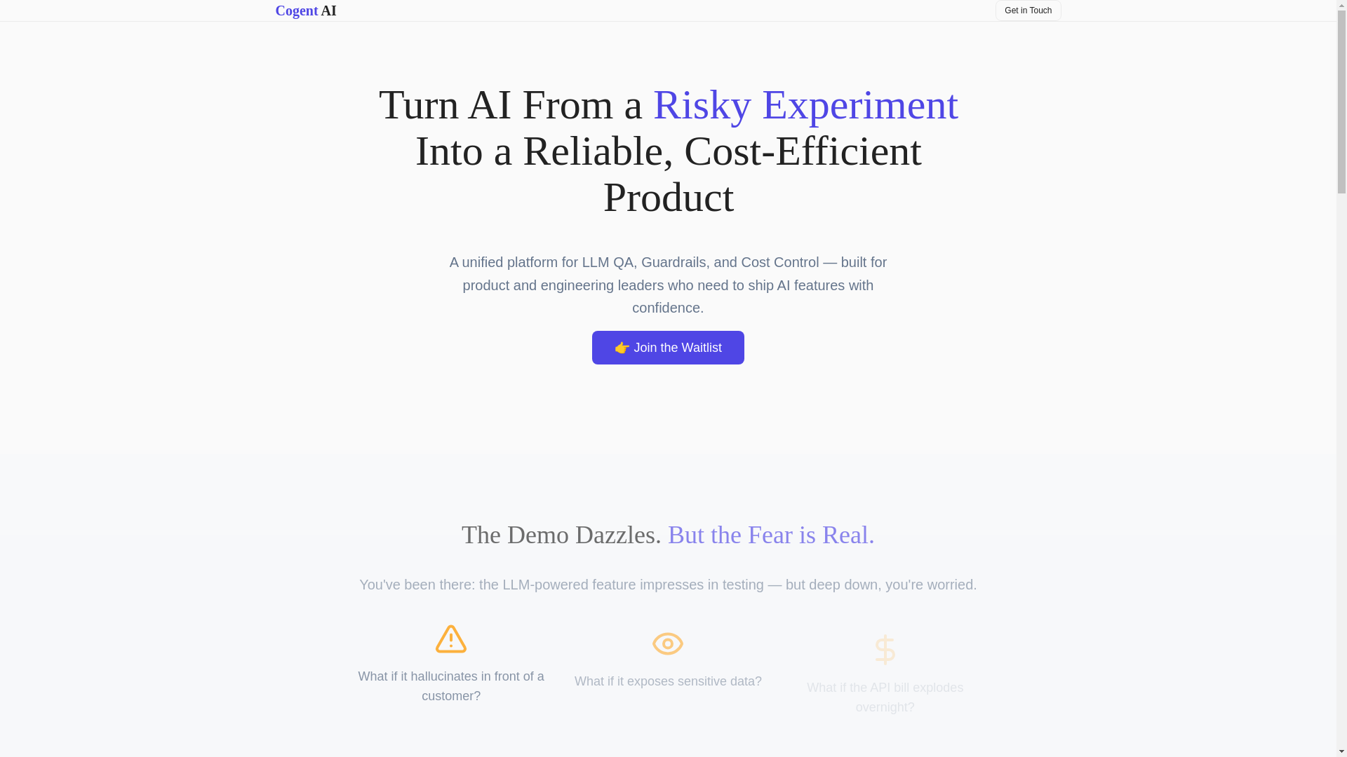 website screenshot of https://cogentwebsite.pages.dev/