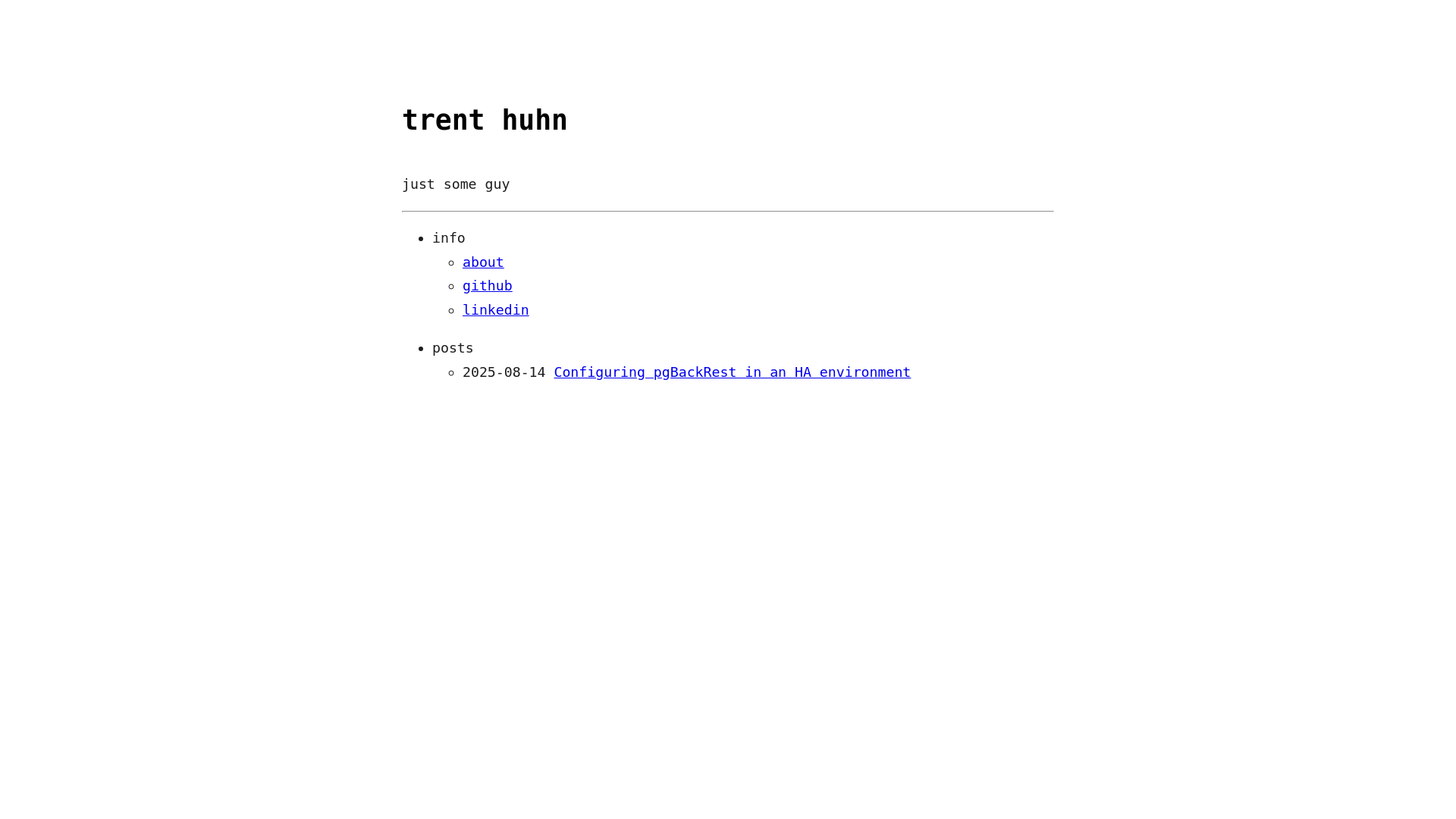 website screenshot of https://trenthuhn-com.pages.dev/