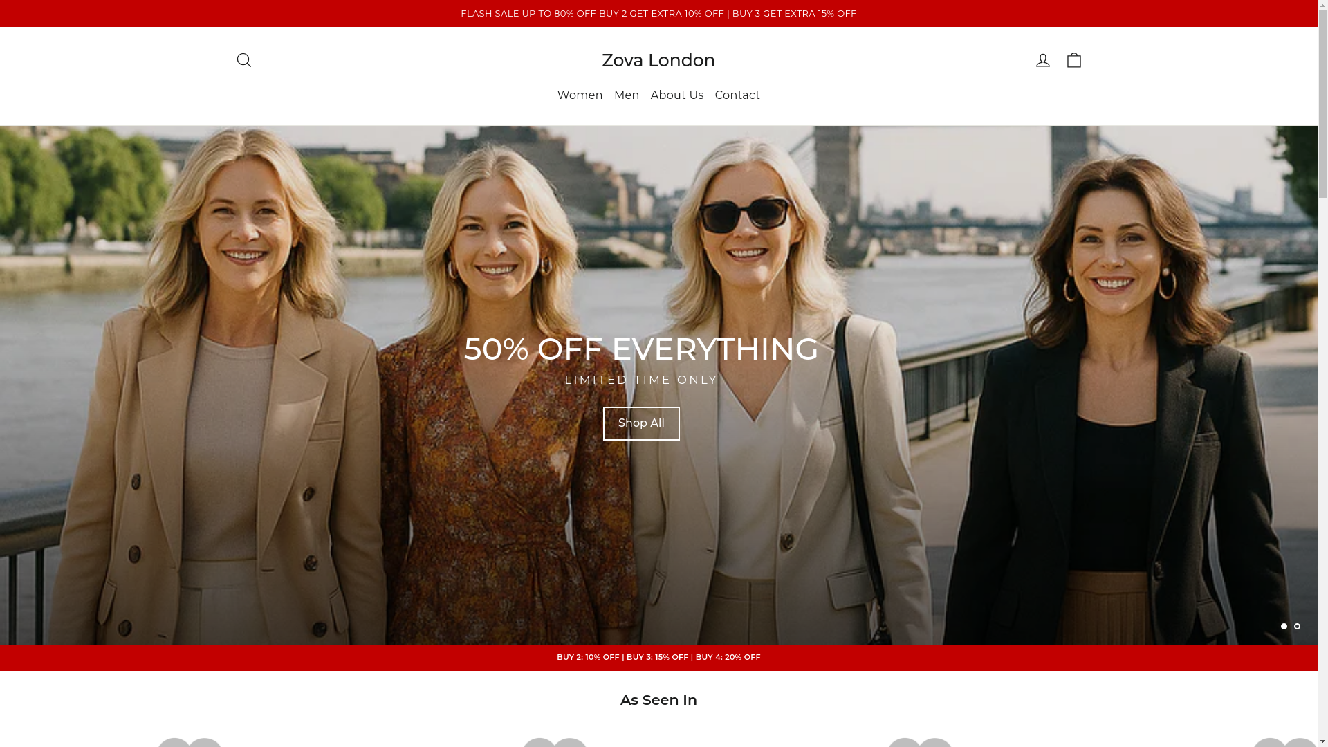 website screenshot of https://zovalondon.uk/