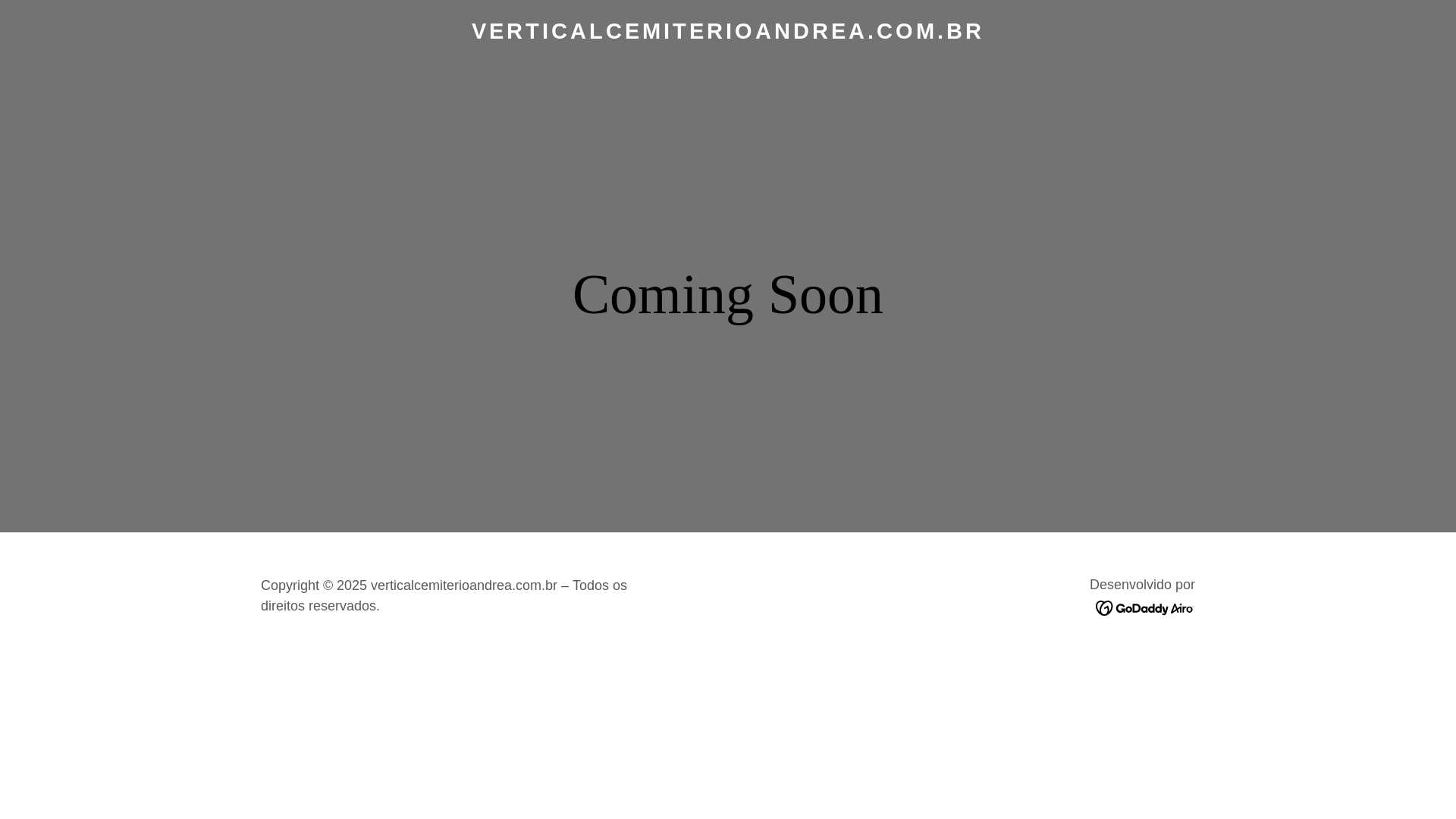 website screenshot of https://verticalcemiterioandrea.com.br/
