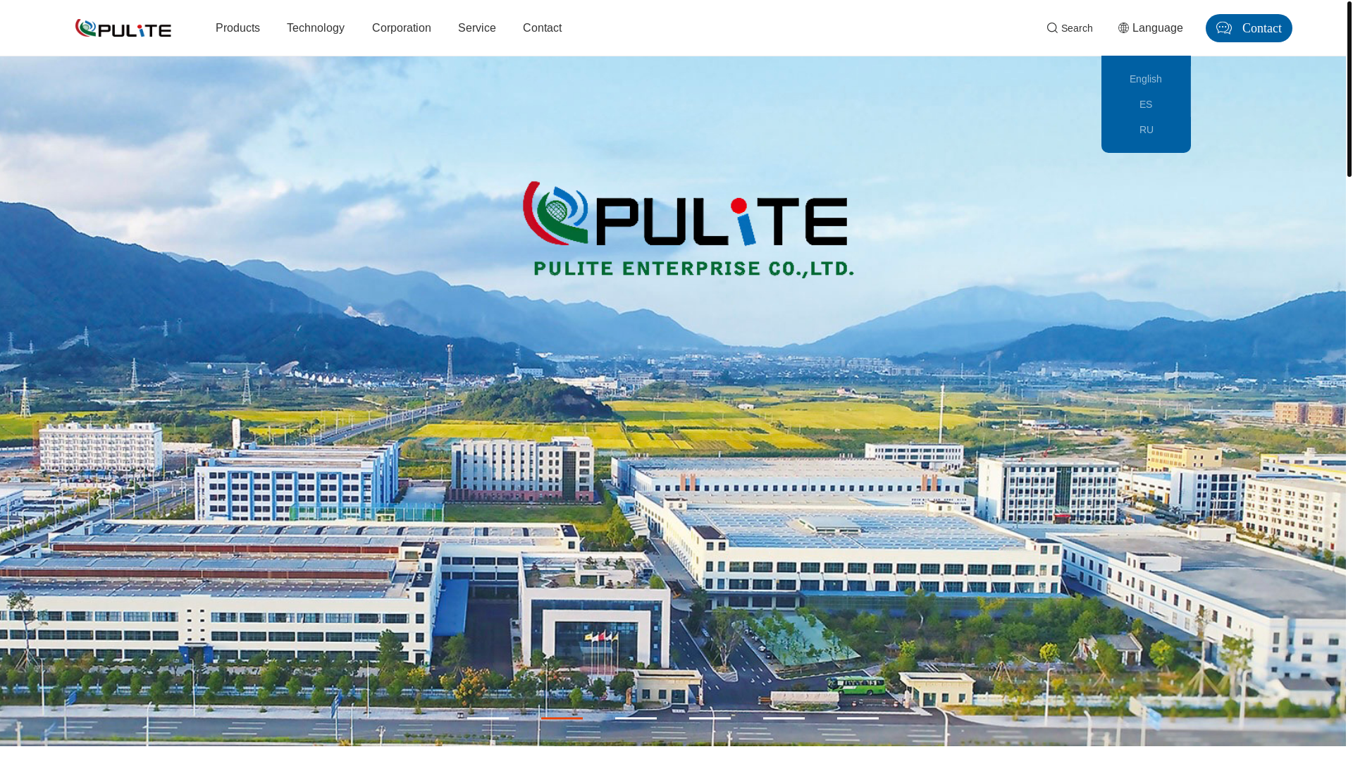 website screenshot of https://puliteheatexchanger.com/