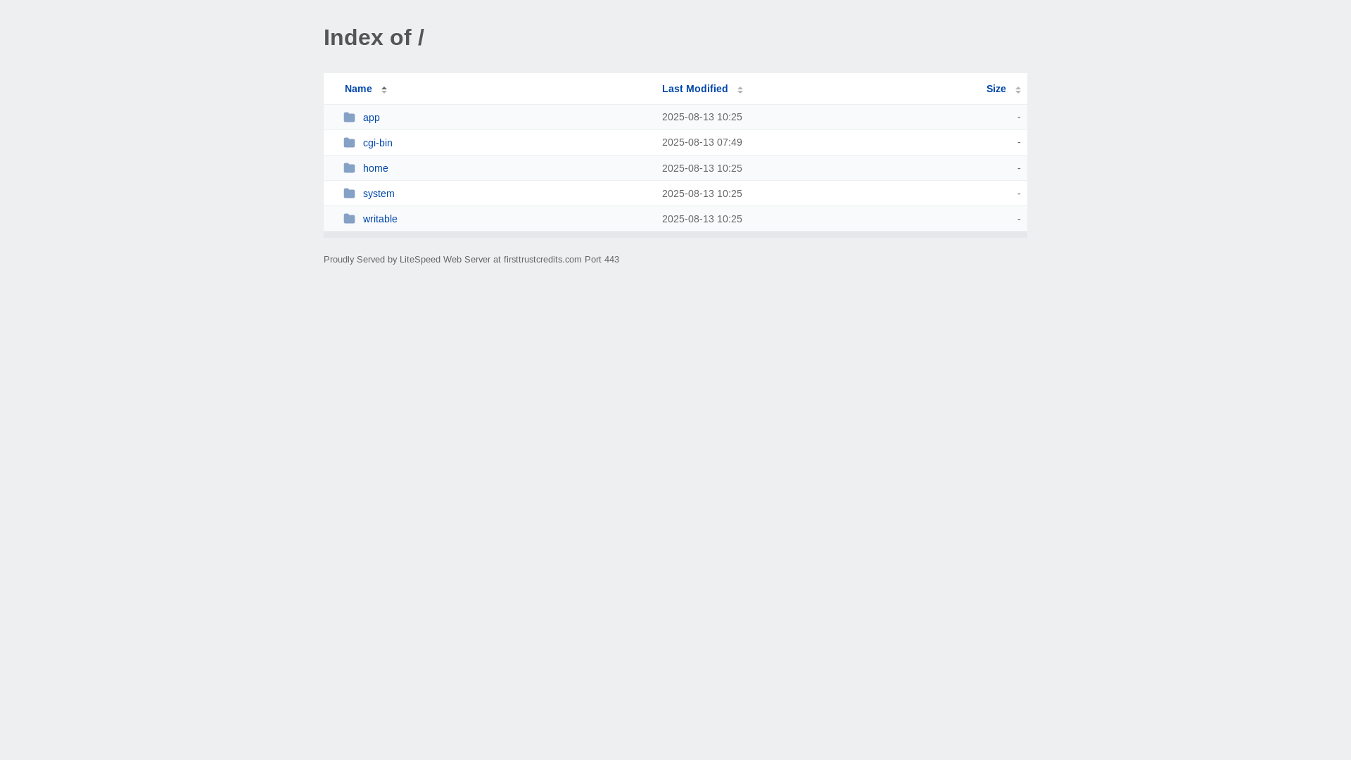 website screenshot of https://firsttrustcredits.com/