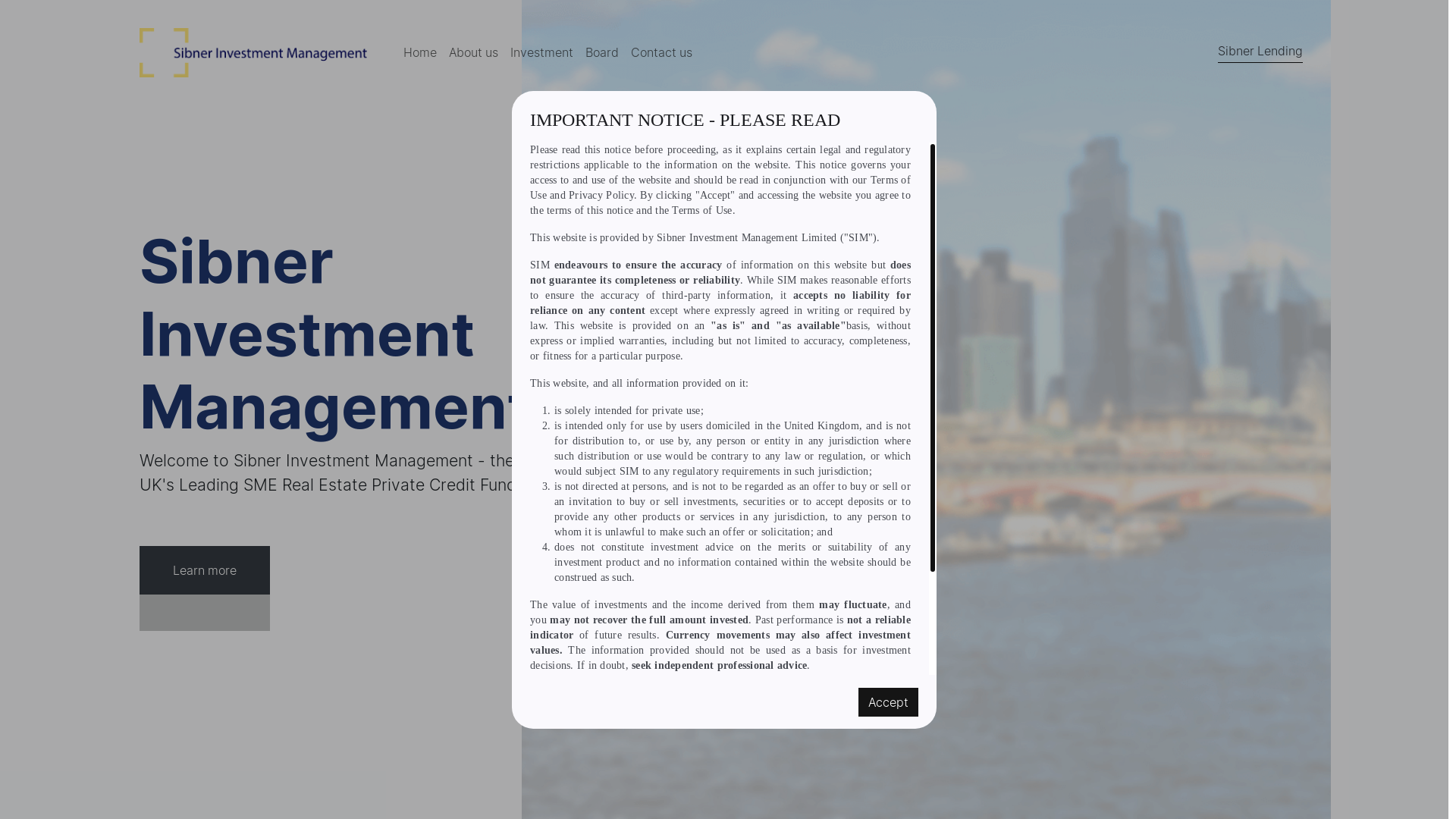 website screenshot of https://sibnercredit.com/