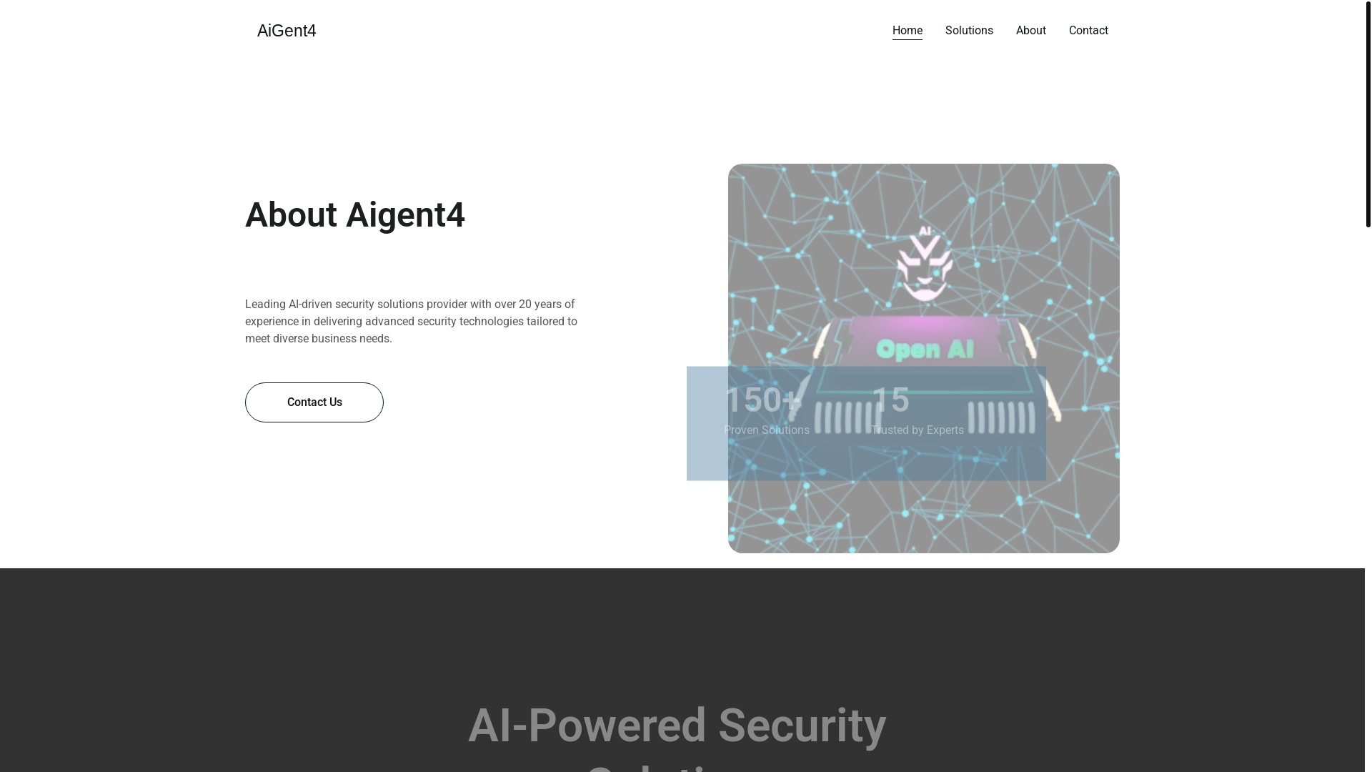 website screenshot of https://aigent4.com/