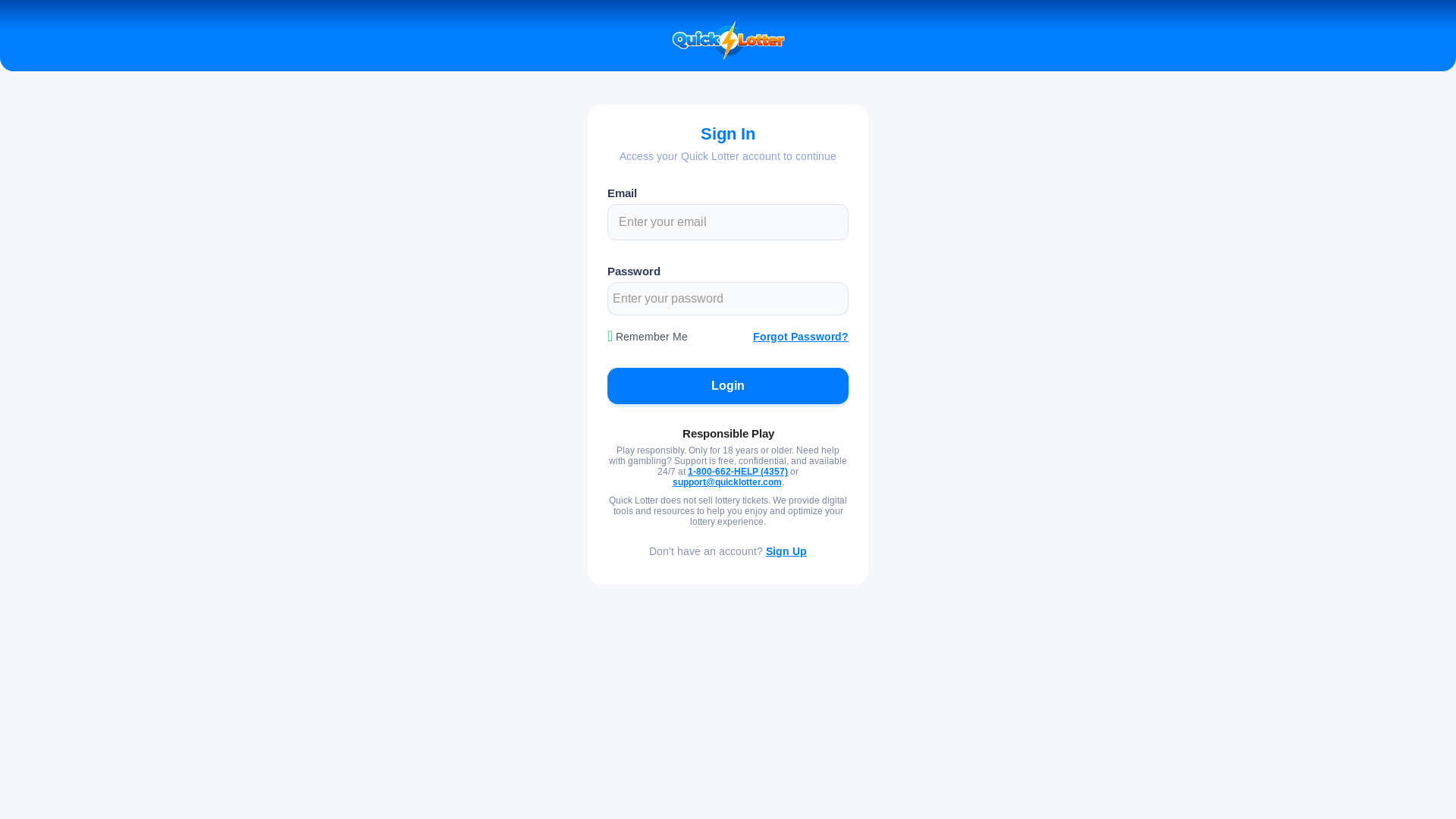 website screenshot of https://quick-lotter-pwa.pages.dev/