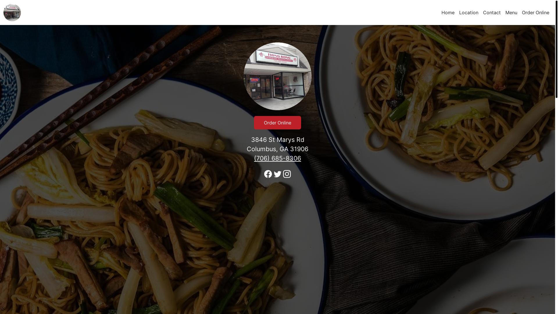 website screenshot of https://hongkongchineserestaurantga.com/