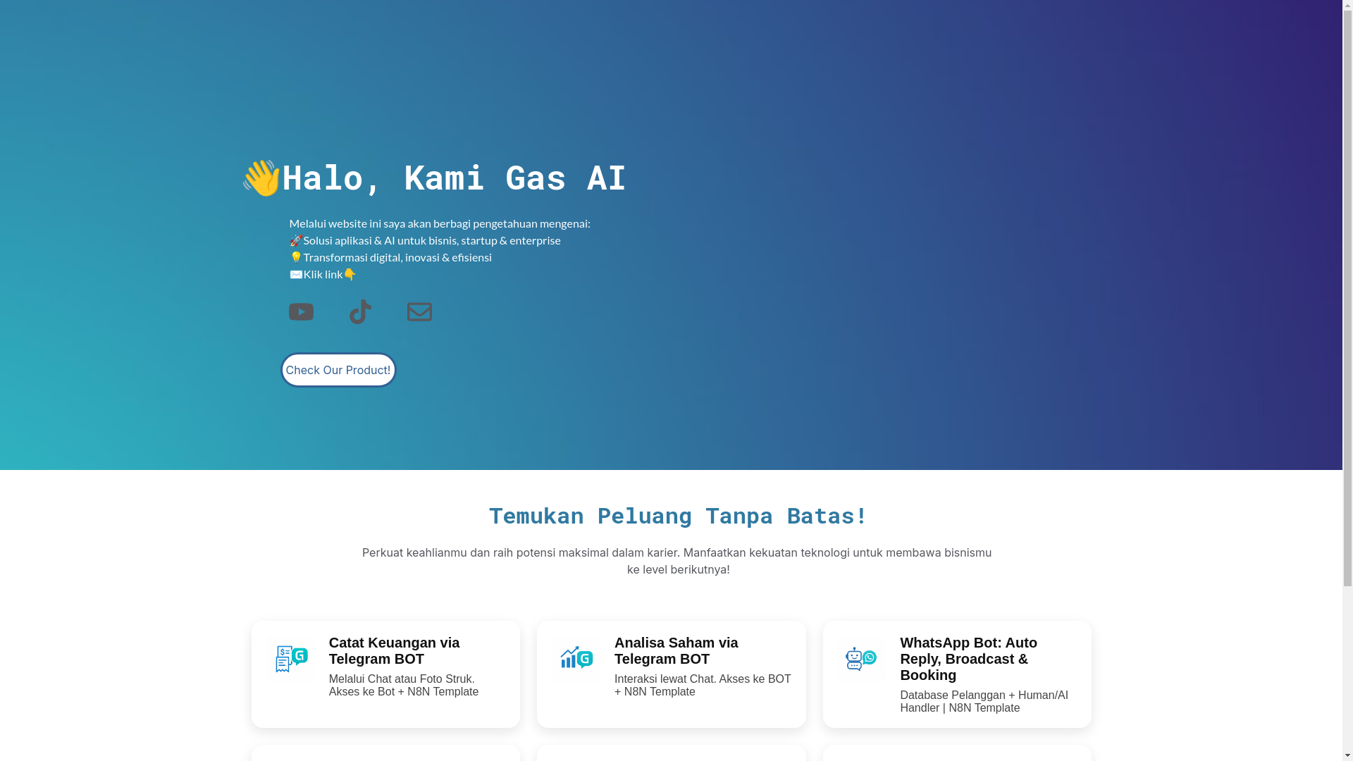 website screenshot of https://gasai.store/