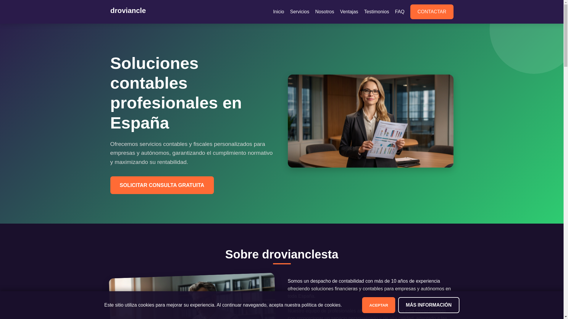 website screenshot of https://drovianclesta.com/
