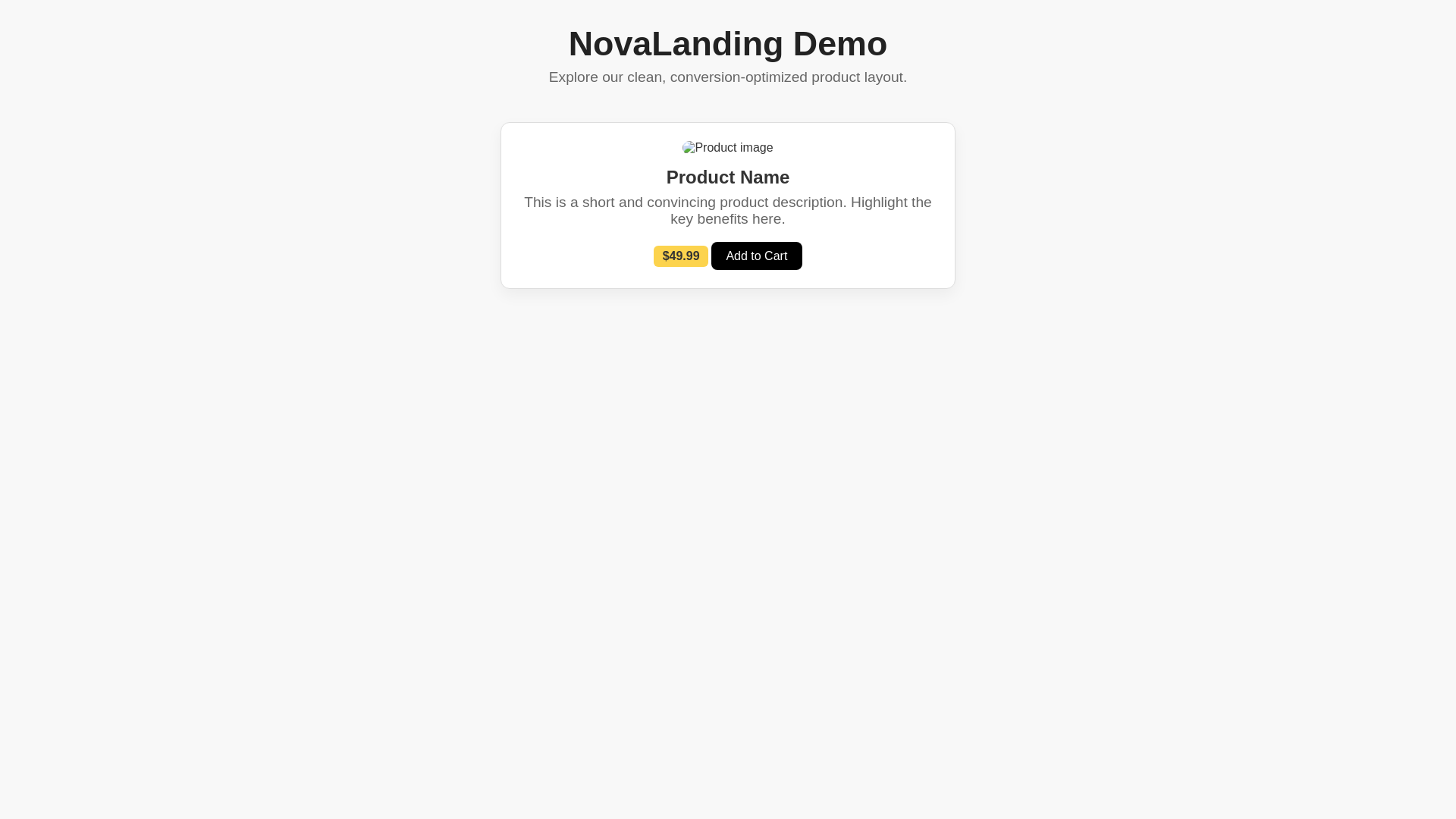 website screenshot of https://novalandingdemo.pages.dev/