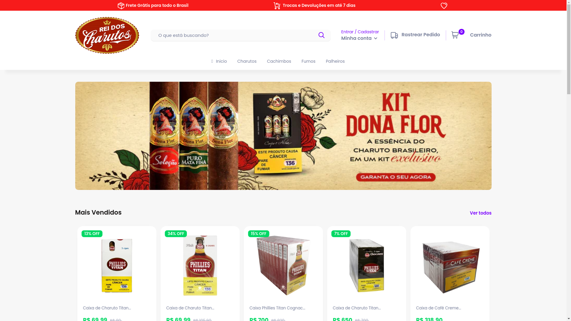 website screenshot of https://reidoscharuttos.com/