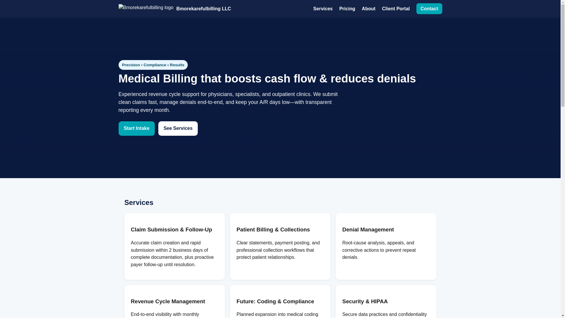 website screenshot of https://bmorekarefulbill.com/