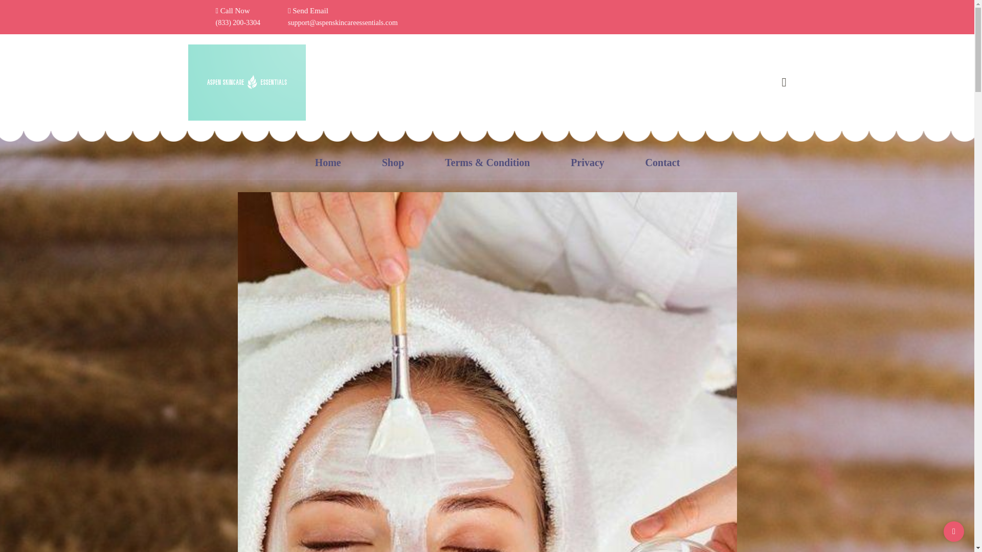 website screenshot of https://aspenskincareessentials.com/