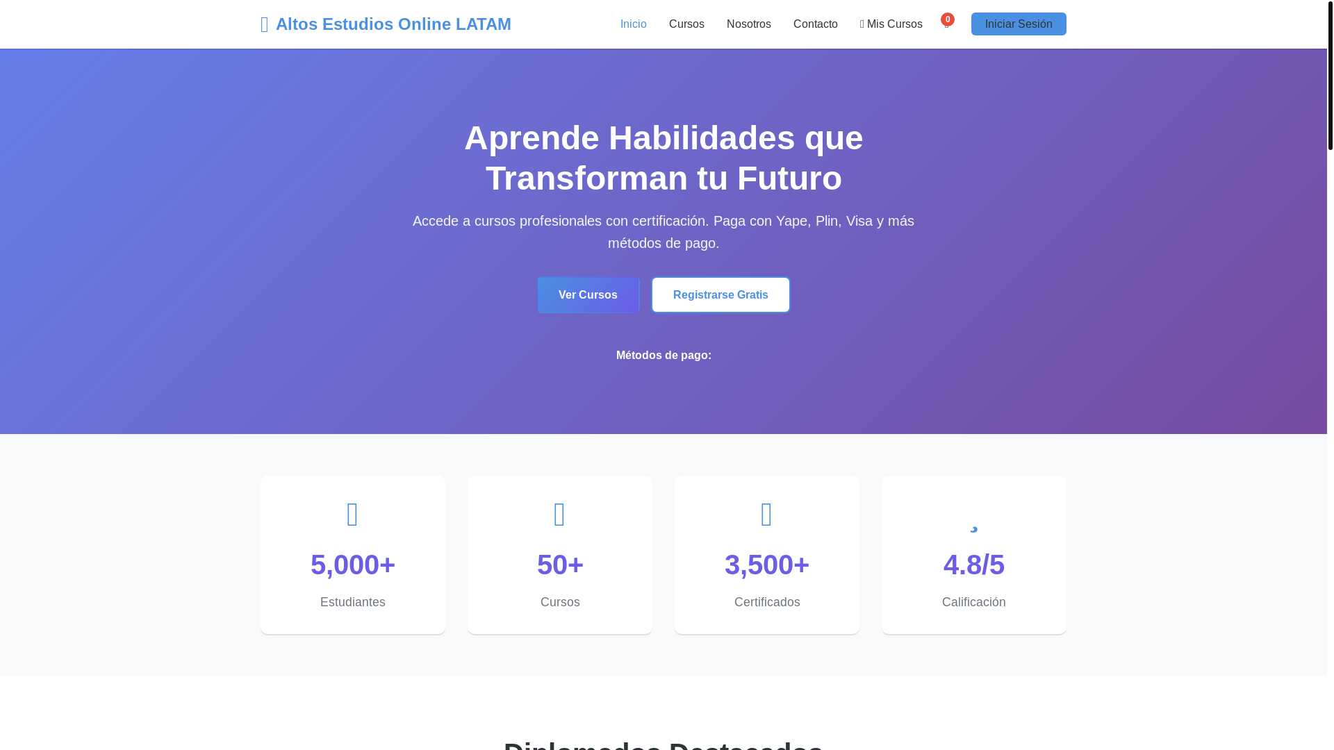 website screenshot of https://academivaonline.com/