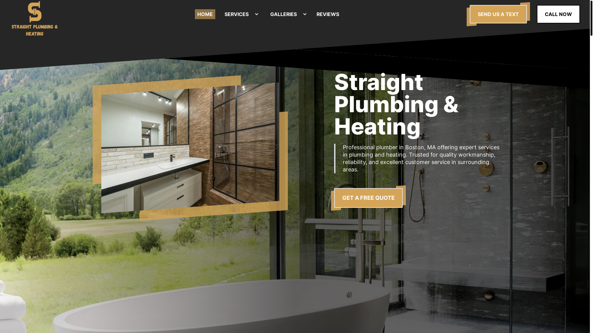 website screenshot of https://straightplumbingandheating.com/