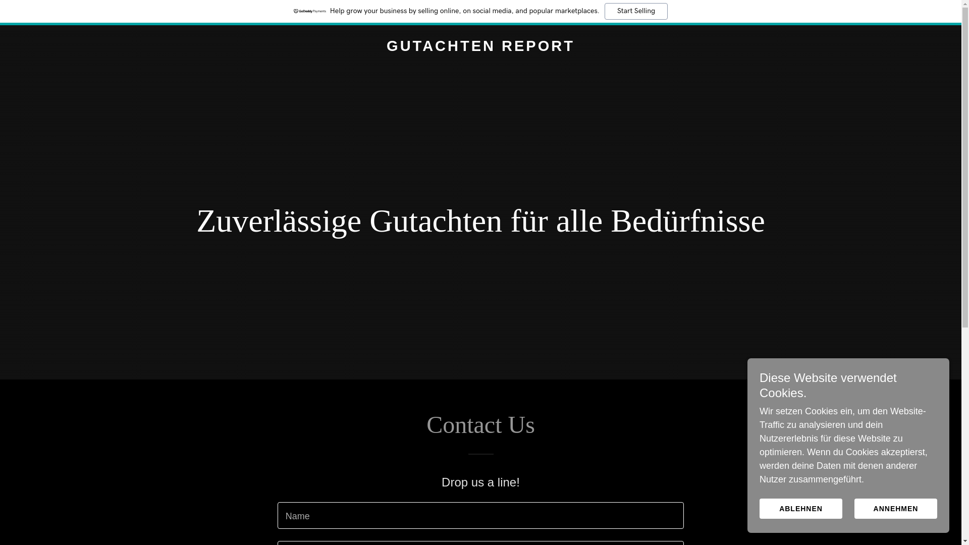 website screenshot of https://gutachtenreport.de/
