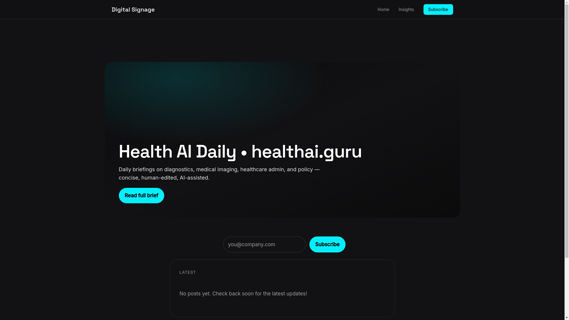 website screenshot of https://healthai.guru/
