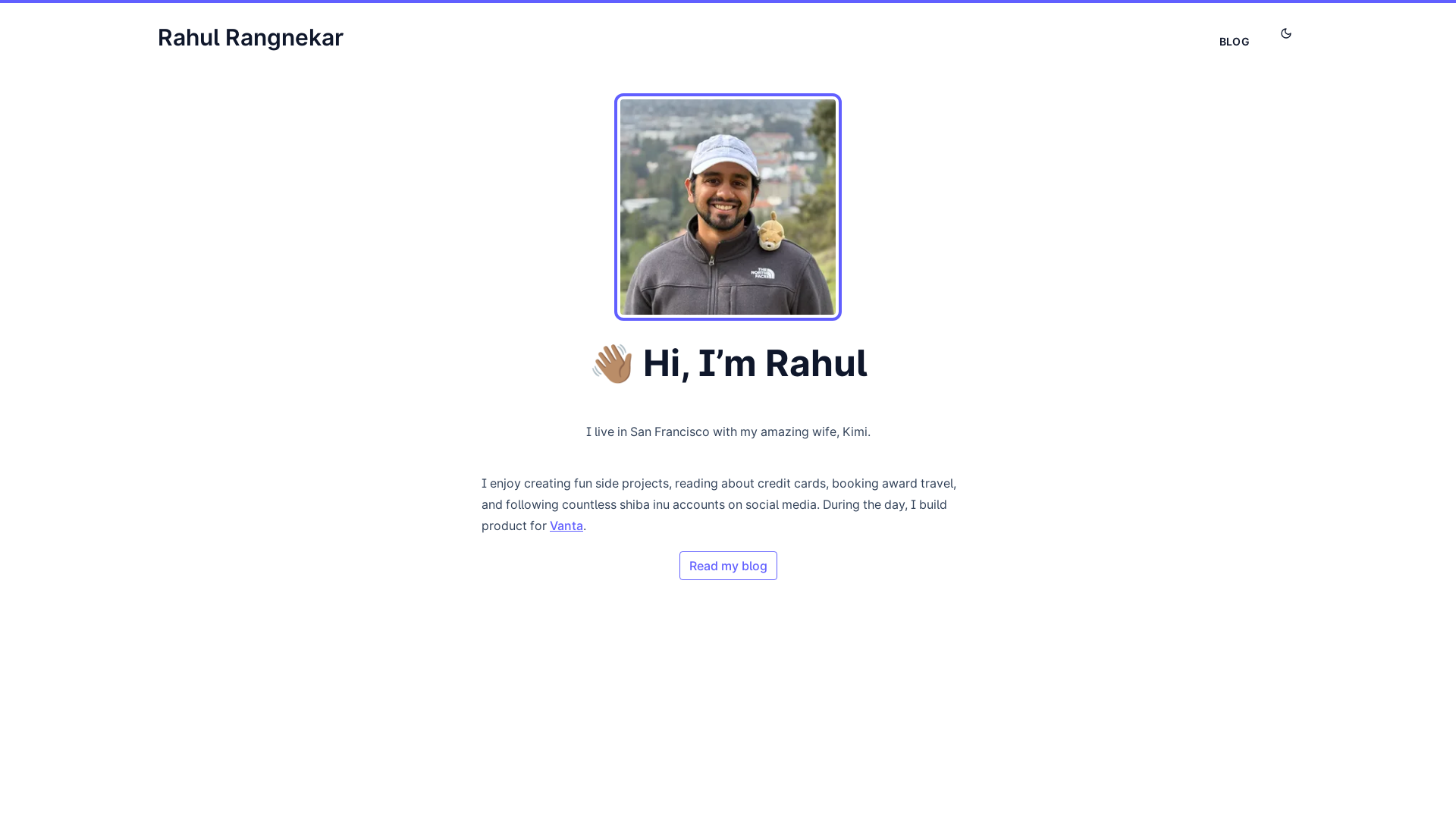 website screenshot of https://rahulrangnekar.pages.dev/