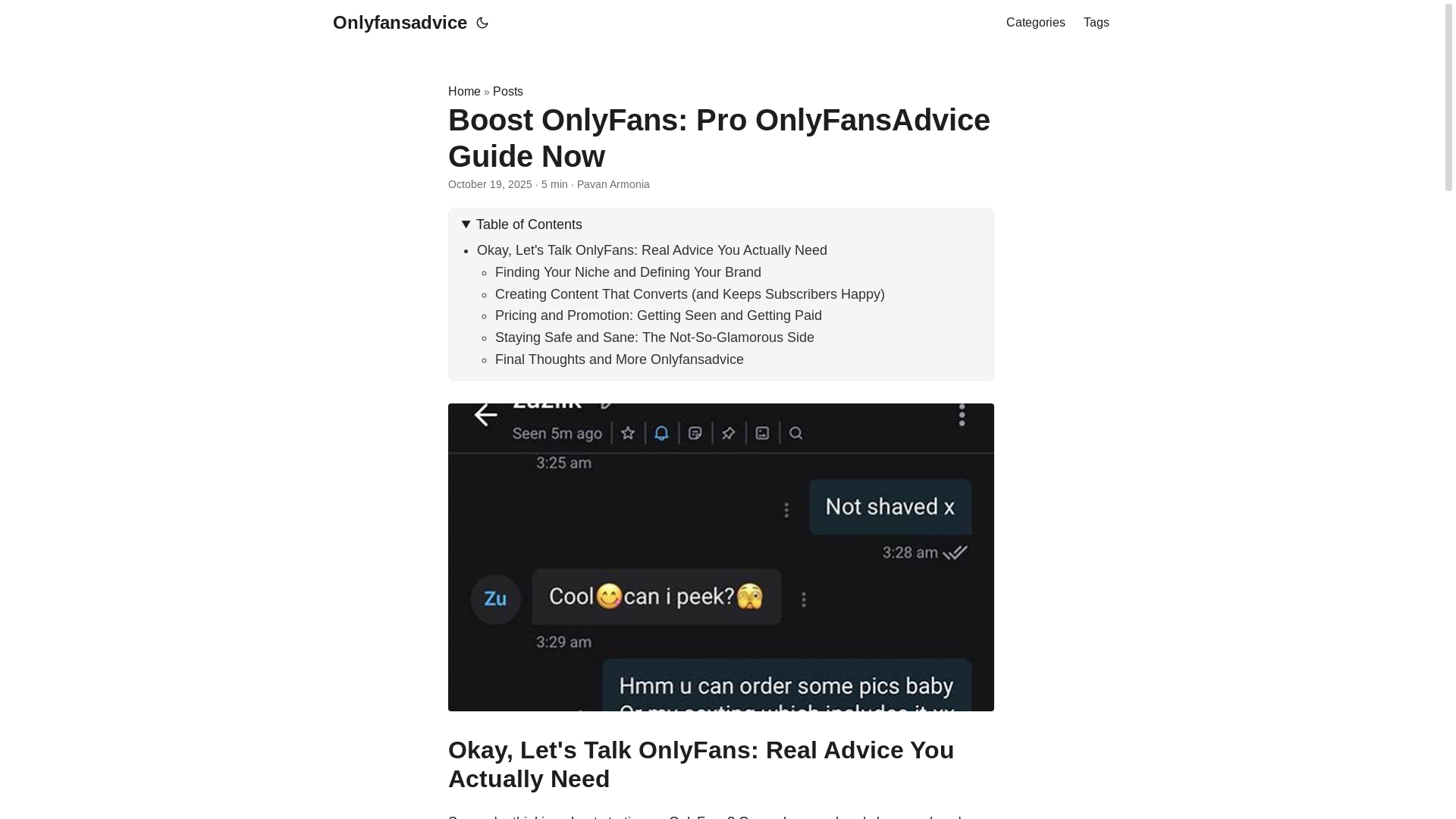 website screenshot of https://onlyfansadvice.pages.dev/