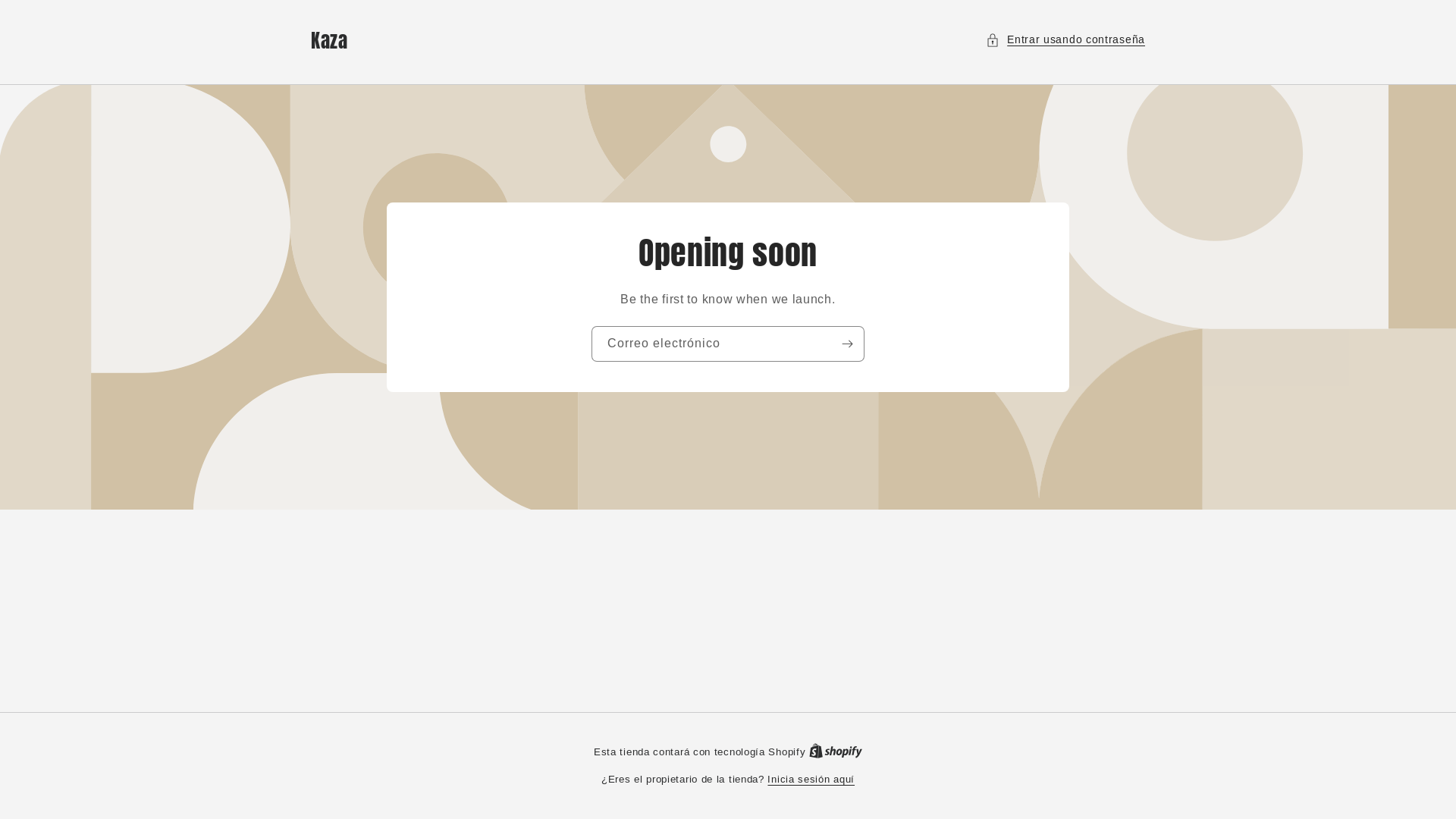website screenshot of https://kaza.tienda/