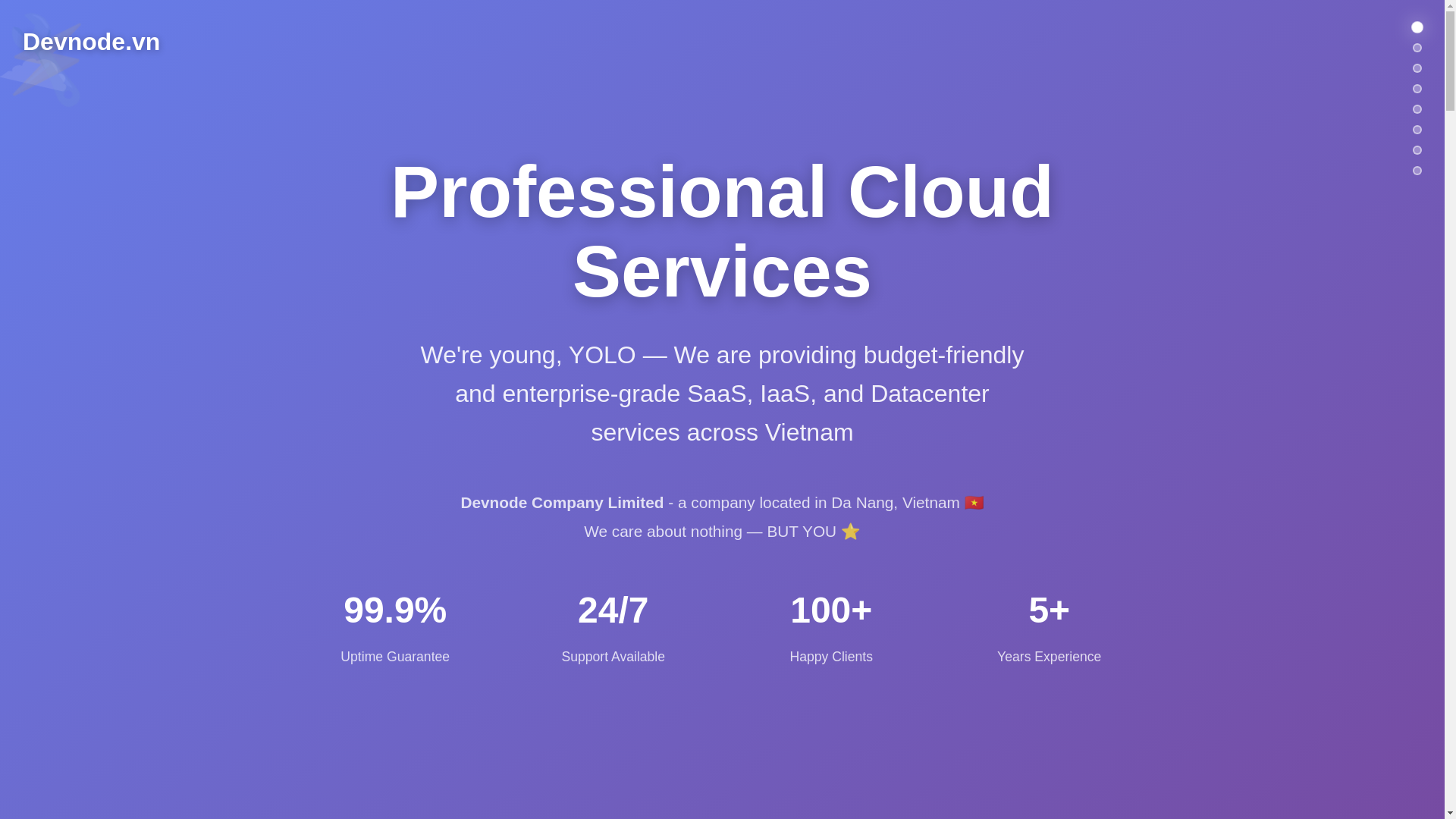 website screenshot of https://devnode.vn/