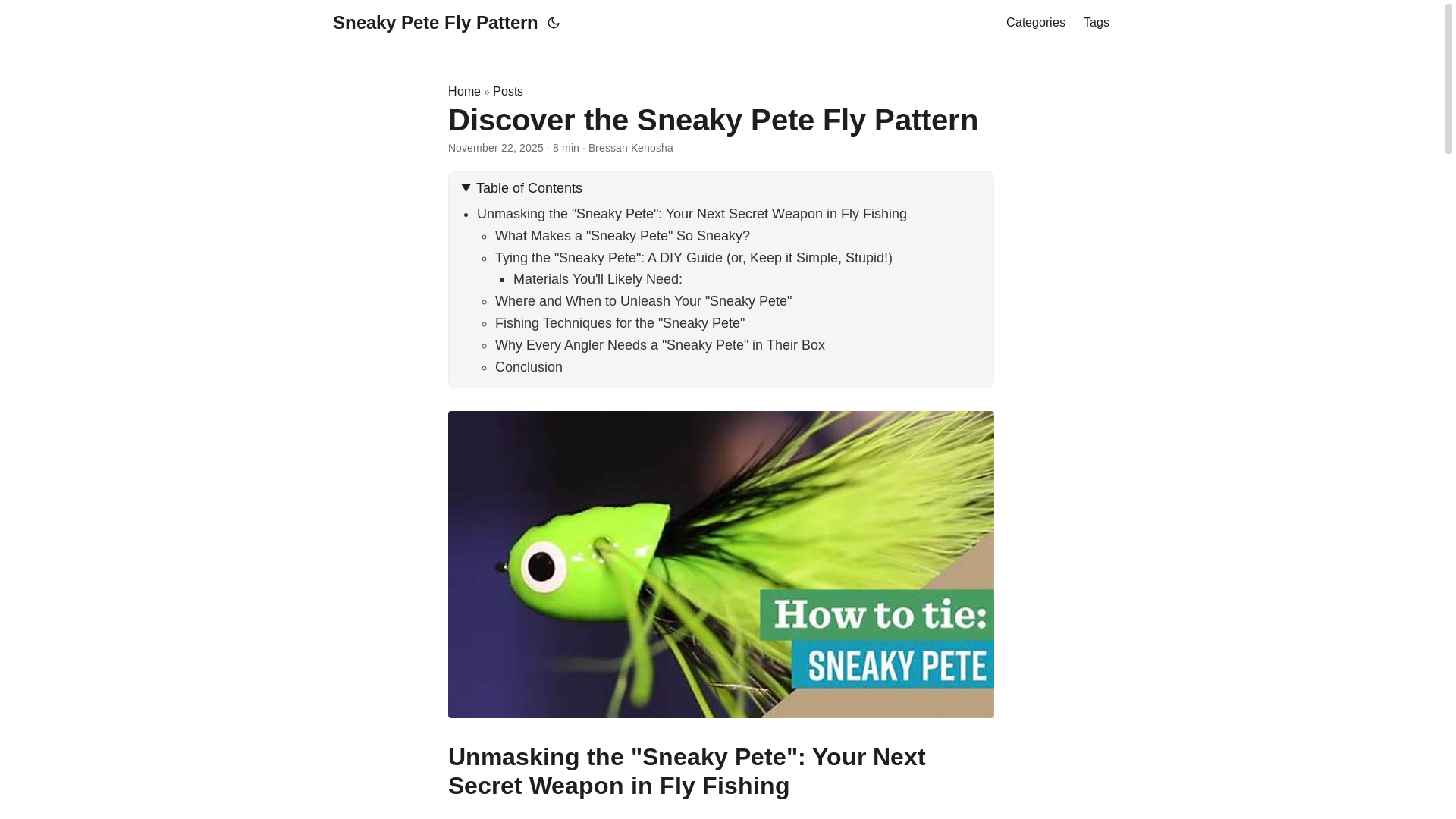 website screenshot of https://sneakypeteflypattern.pages.dev/