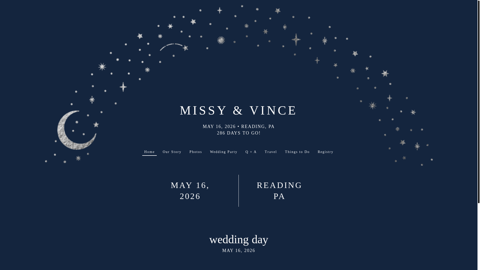website screenshot of https://missyandvince.com/