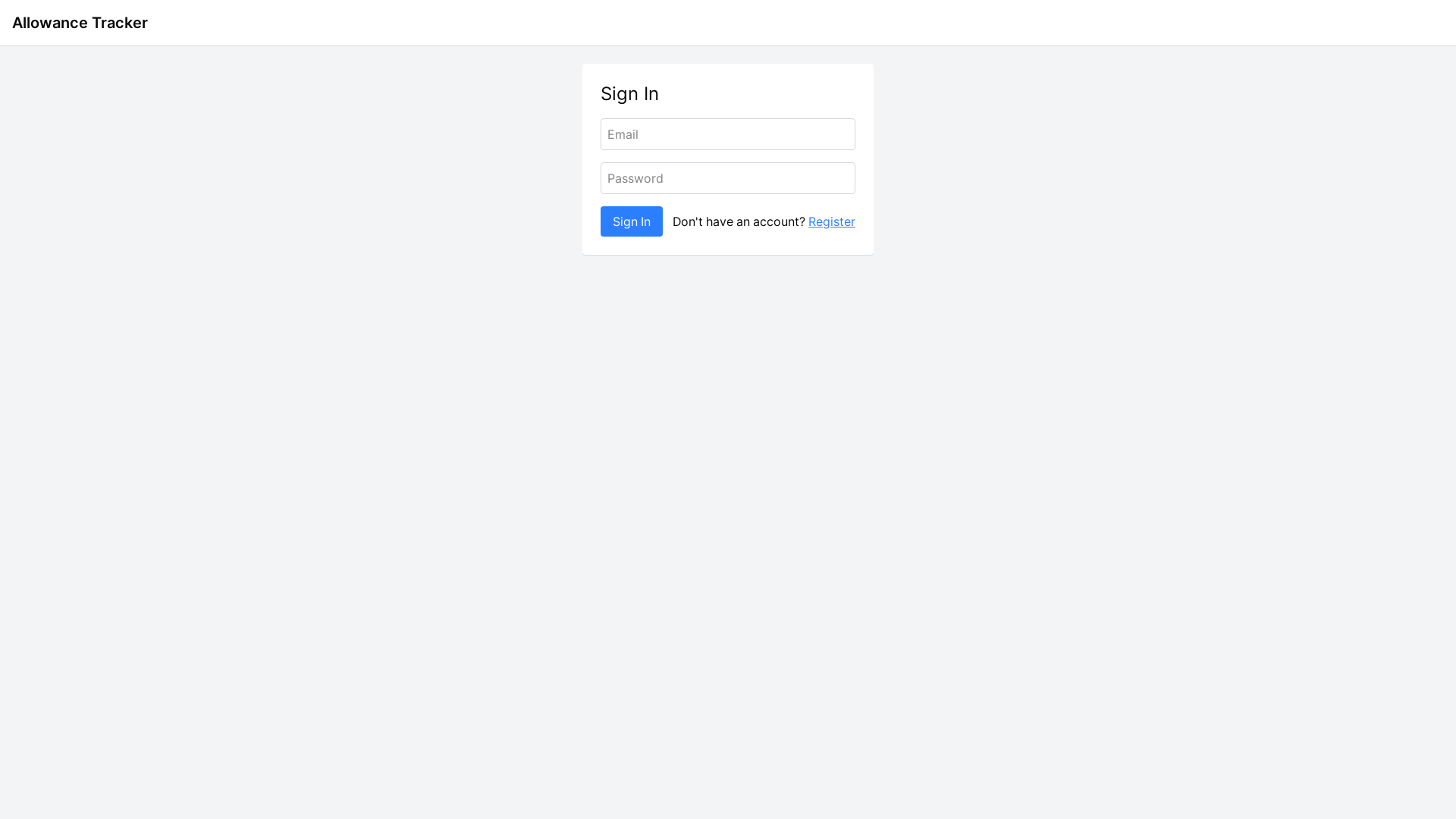 website screenshot of https://17366a31-allowance-tracker-cr-frontend.pages.dev/