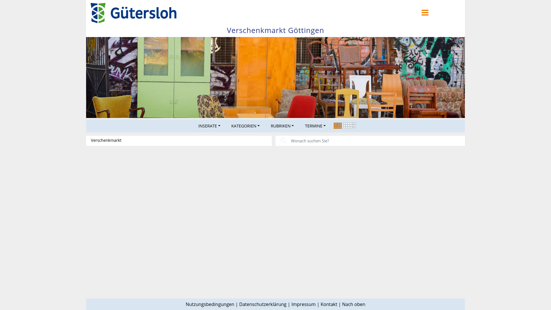 website screenshot of https://verschenkmarkt-guetersloh.de/