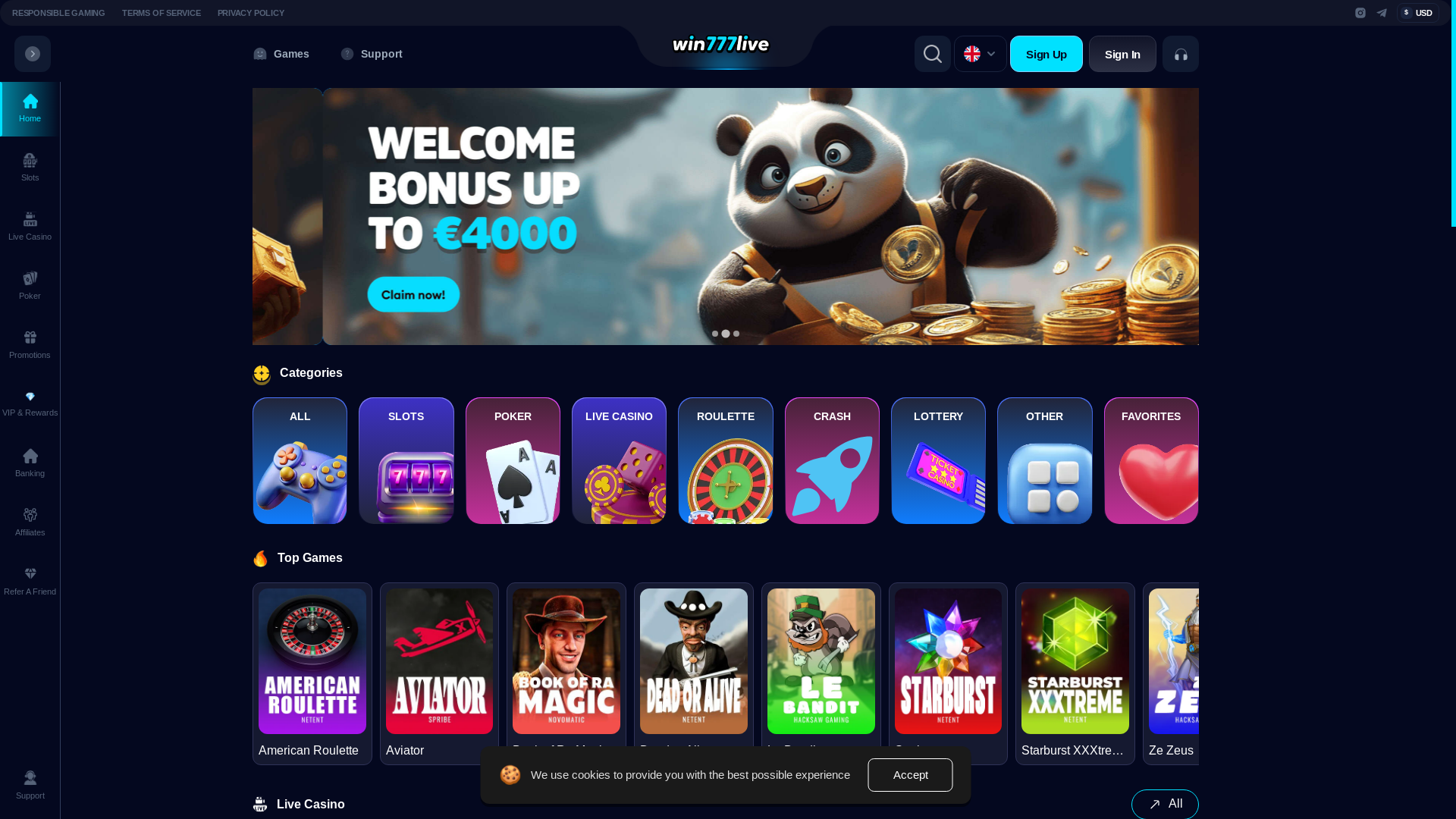 website screenshot of https://win777live-prod.pages.dev/