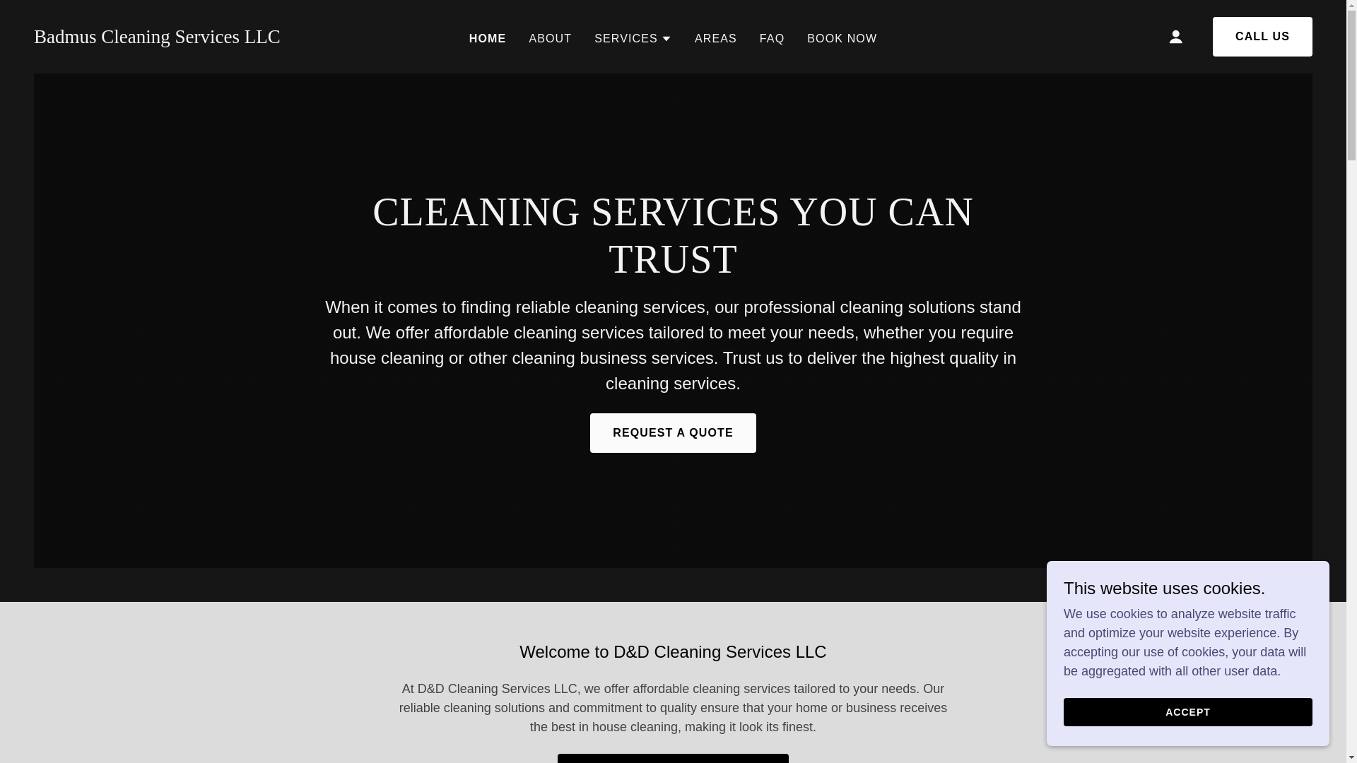 website screenshot of https://badmuscleaningservicesllc.com/