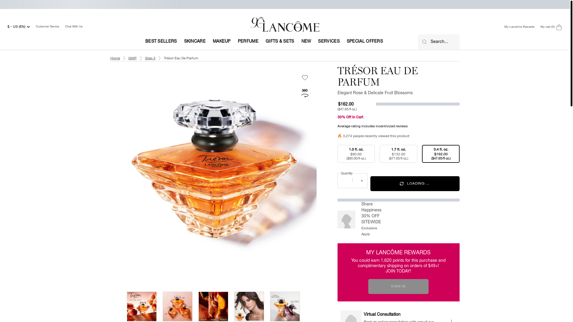 website screenshot of https://www.lancome-usa.com/step-3/tresor-eau-de-parfum/3147758034929.html?