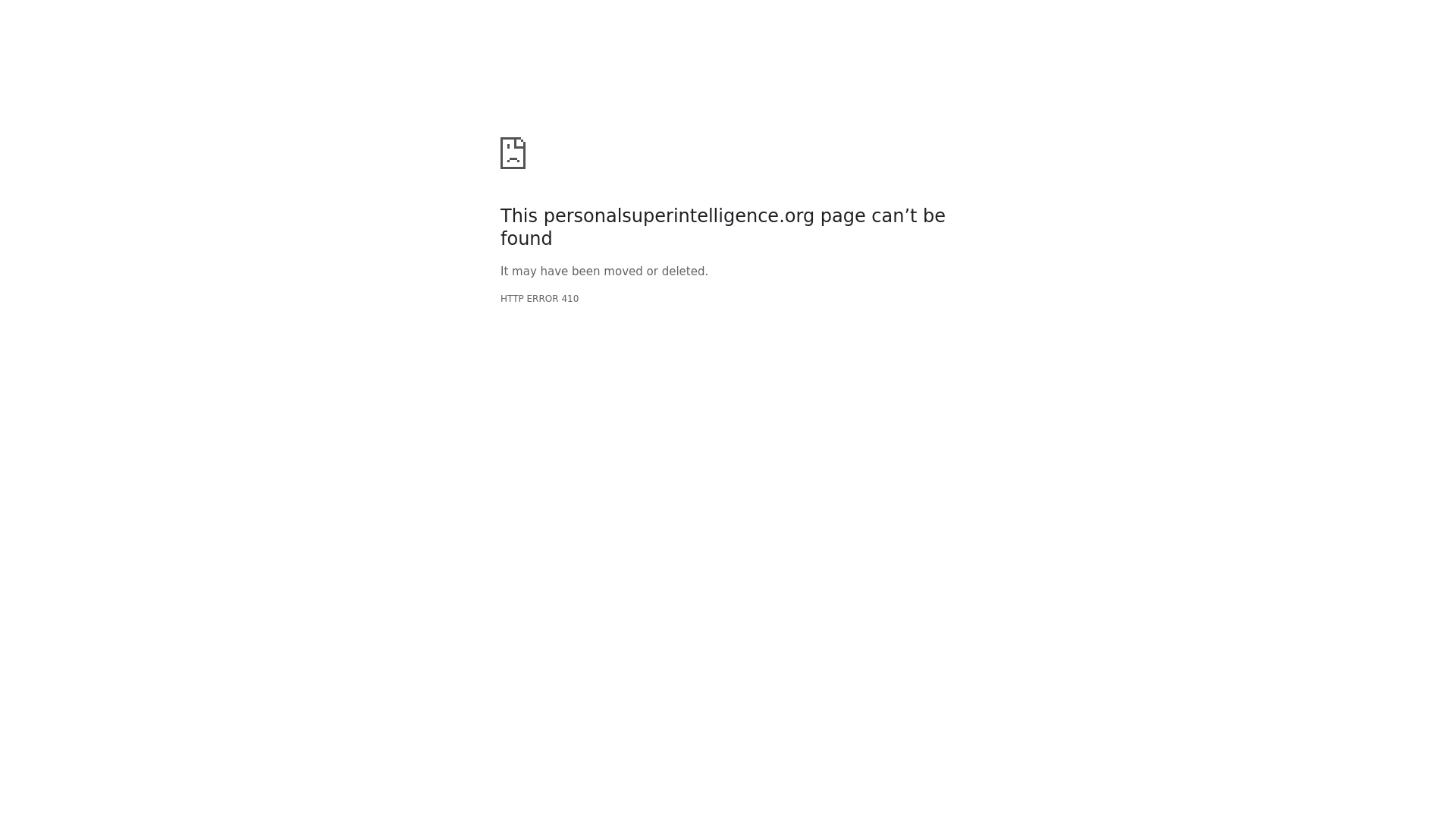 website screenshot of https://personalsuperintelligence.org/