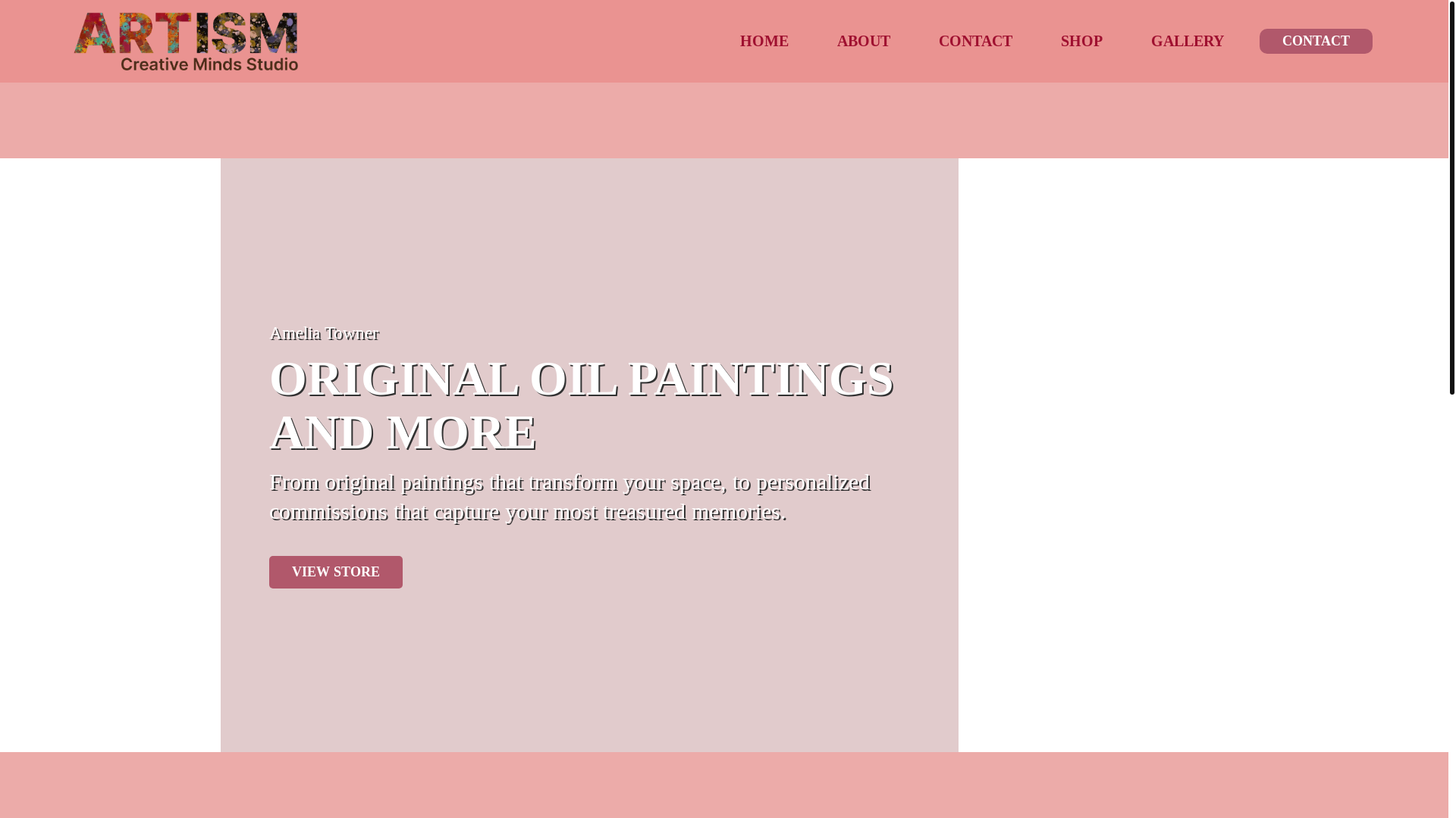 website screenshot of https://sweetpeastudio.art/
