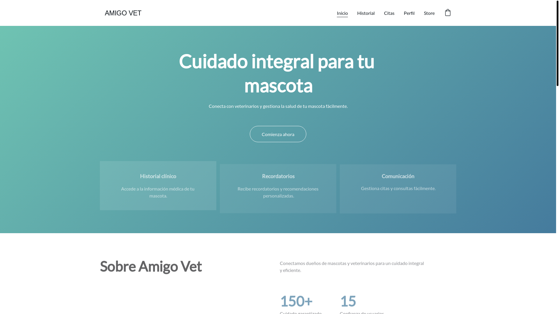 website screenshot of https://amigovet.store/