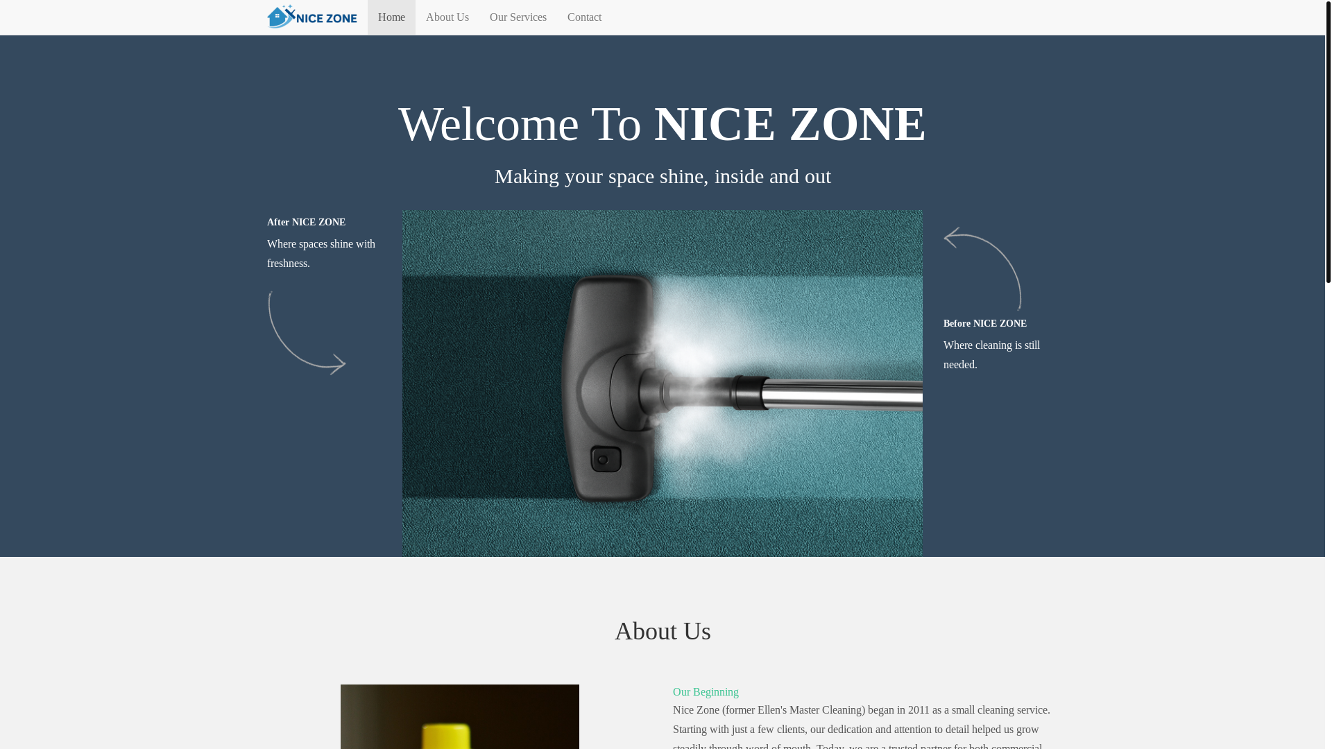 website screenshot of https://nicezone.com.au/