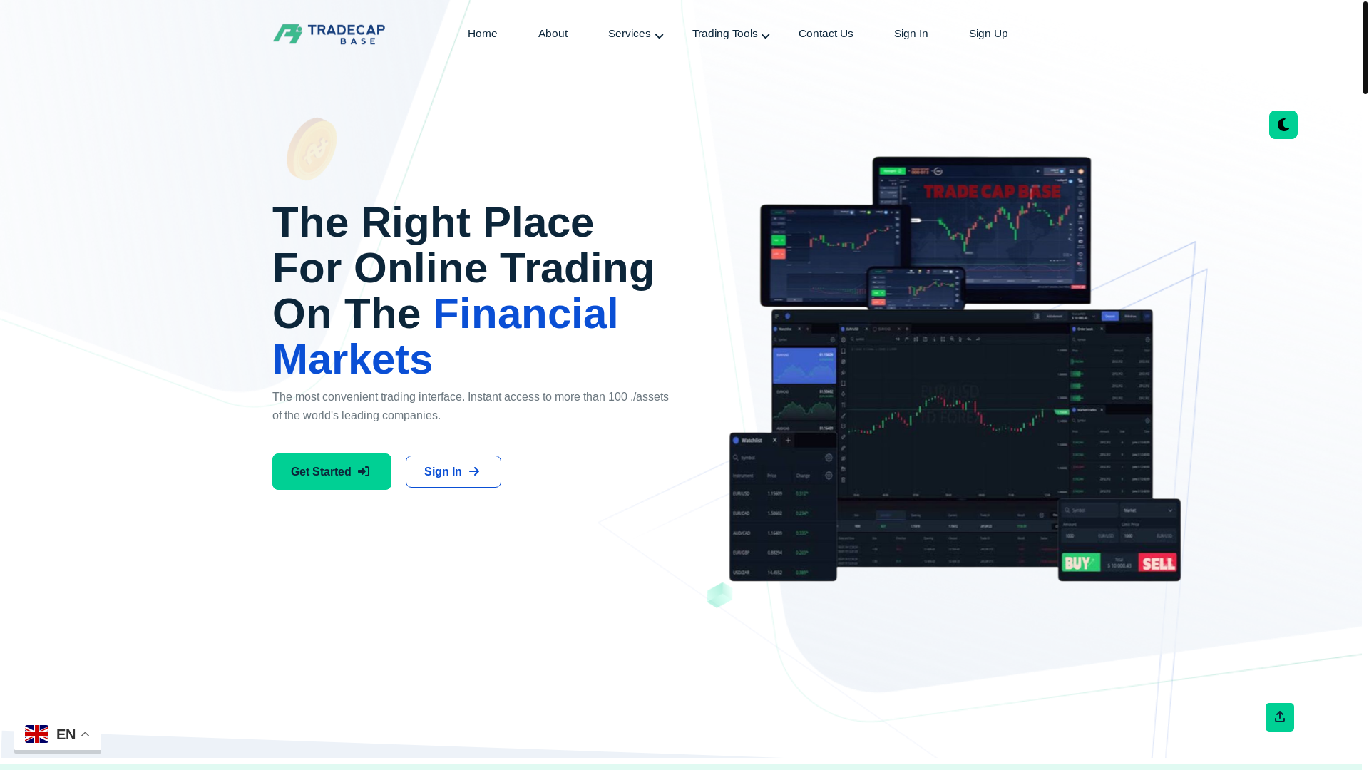 website screenshot of http://tradecapbase.com.vegavas.com/