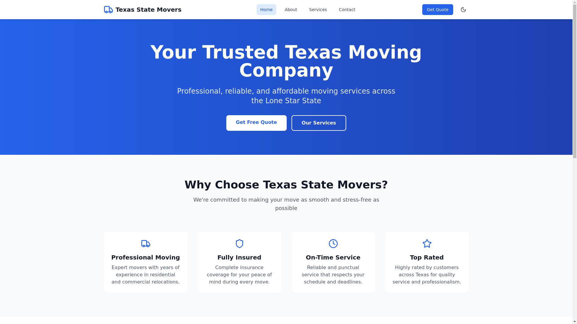 website screenshot of https://txstmovers.com/