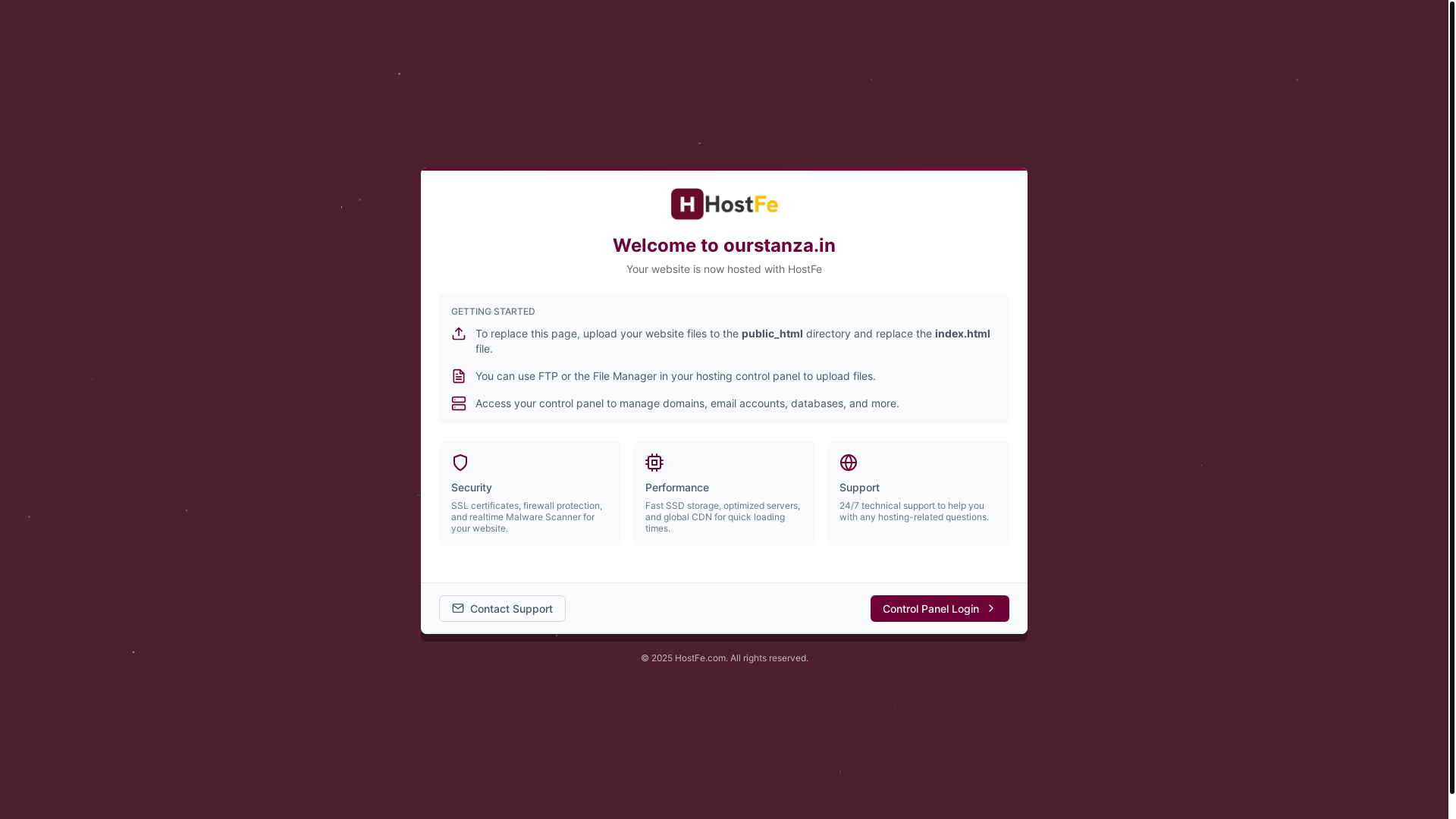 website screenshot of https://ourstanza.in/