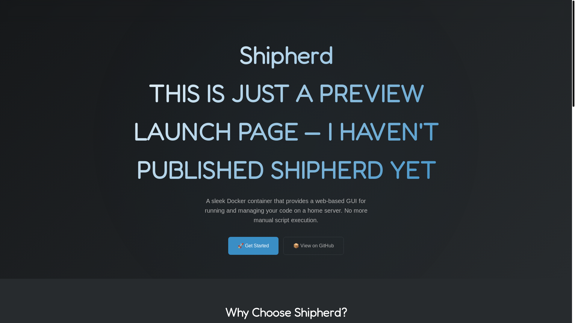 website screenshot of https://shipherd-landing.pages.dev/