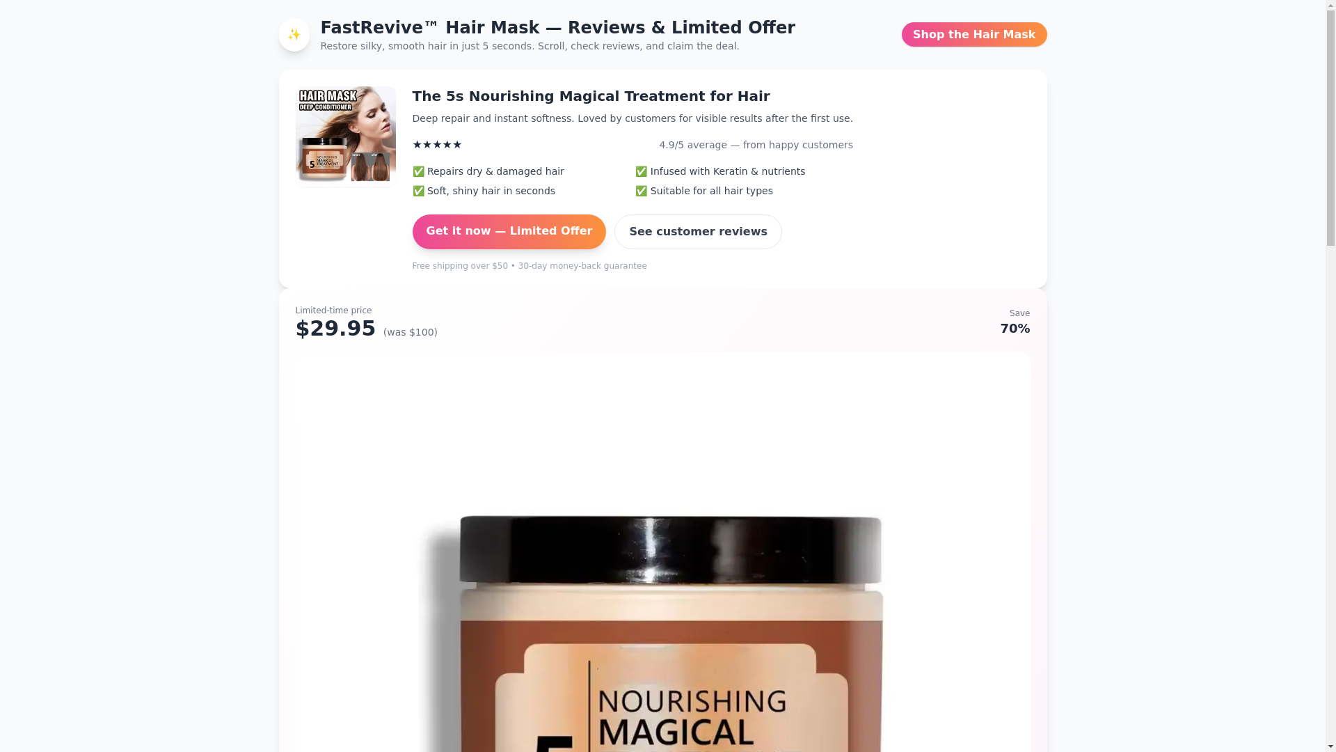 website screenshot of https://amazonhairmask2.pages.dev/