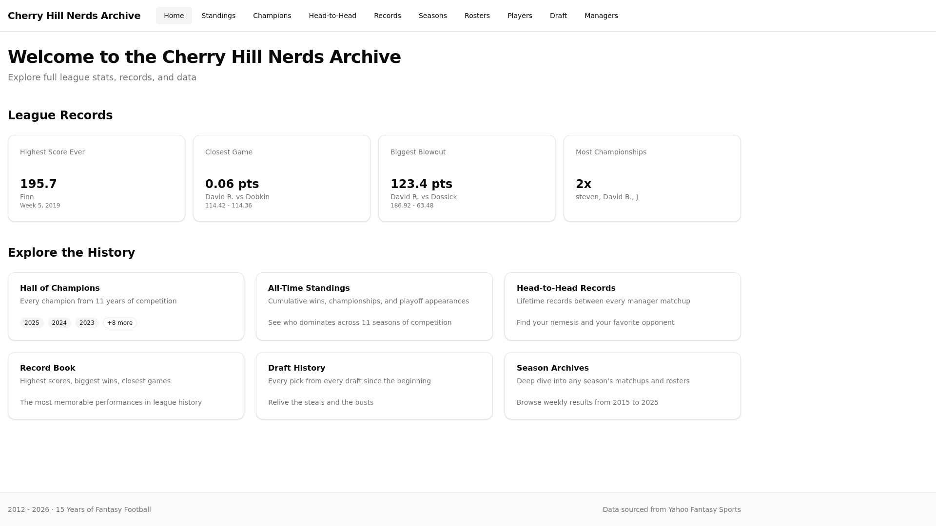 website screenshot of https://cherryhillnerds.com/