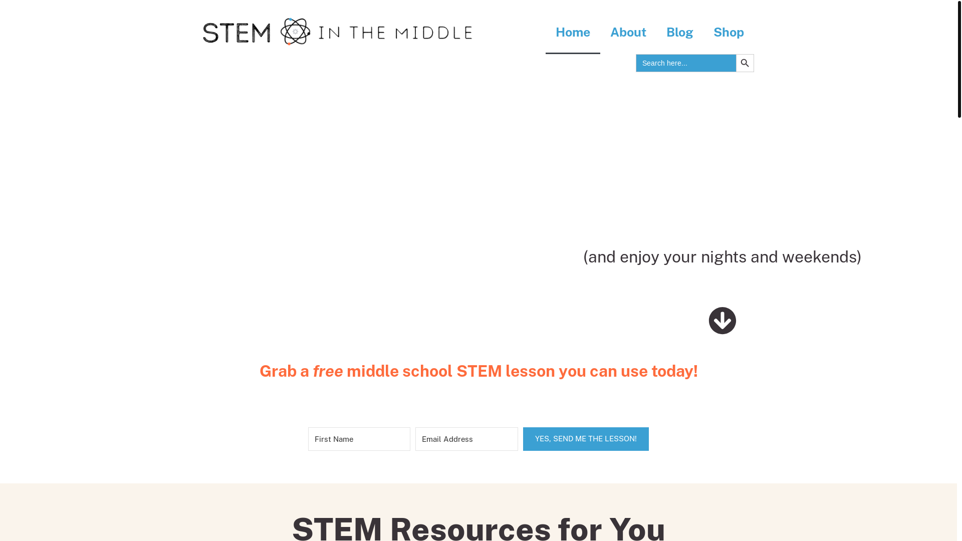 website screenshot of https://steminthemiddle.org/