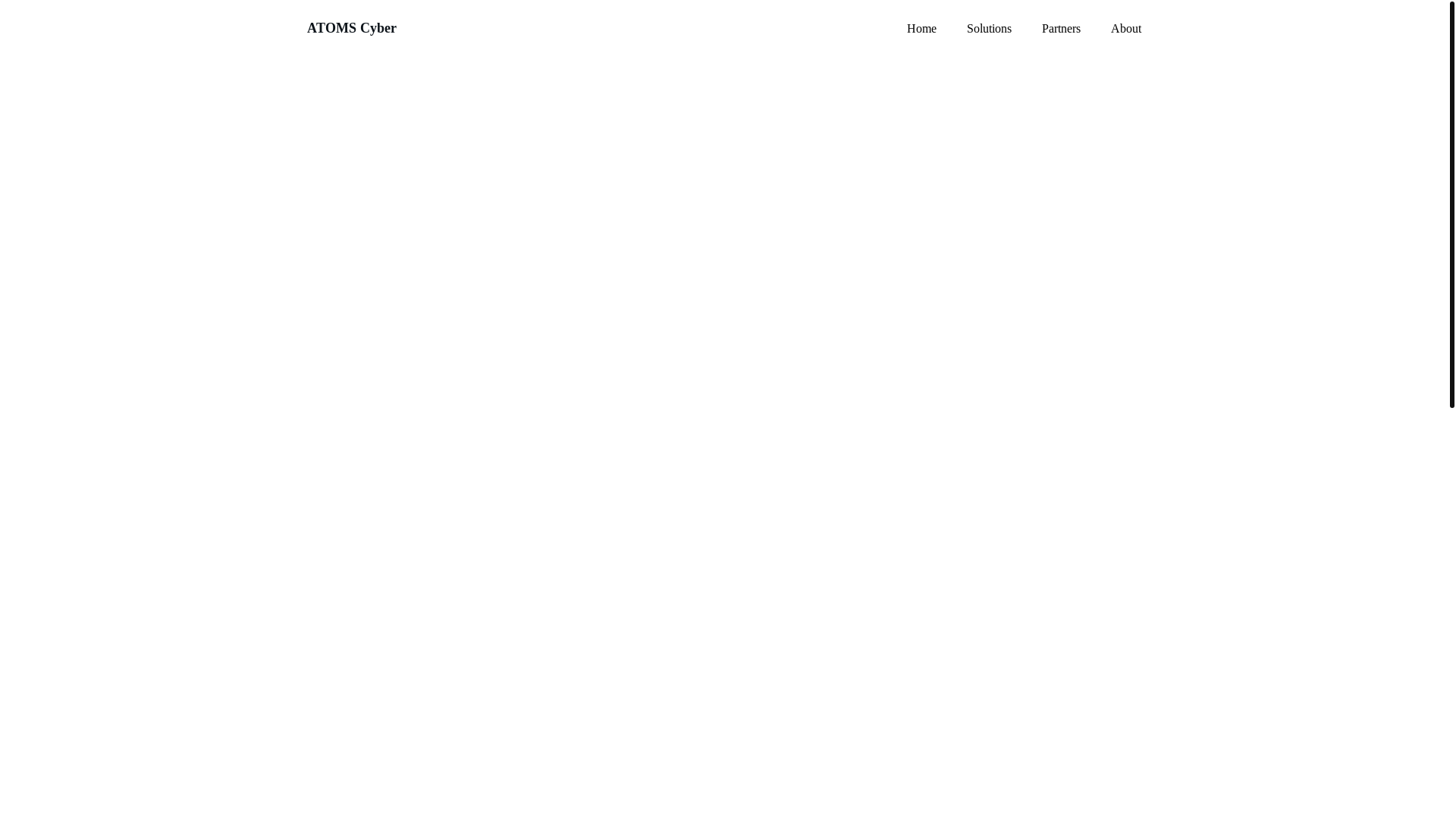 website screenshot of https://atomscyber.com/