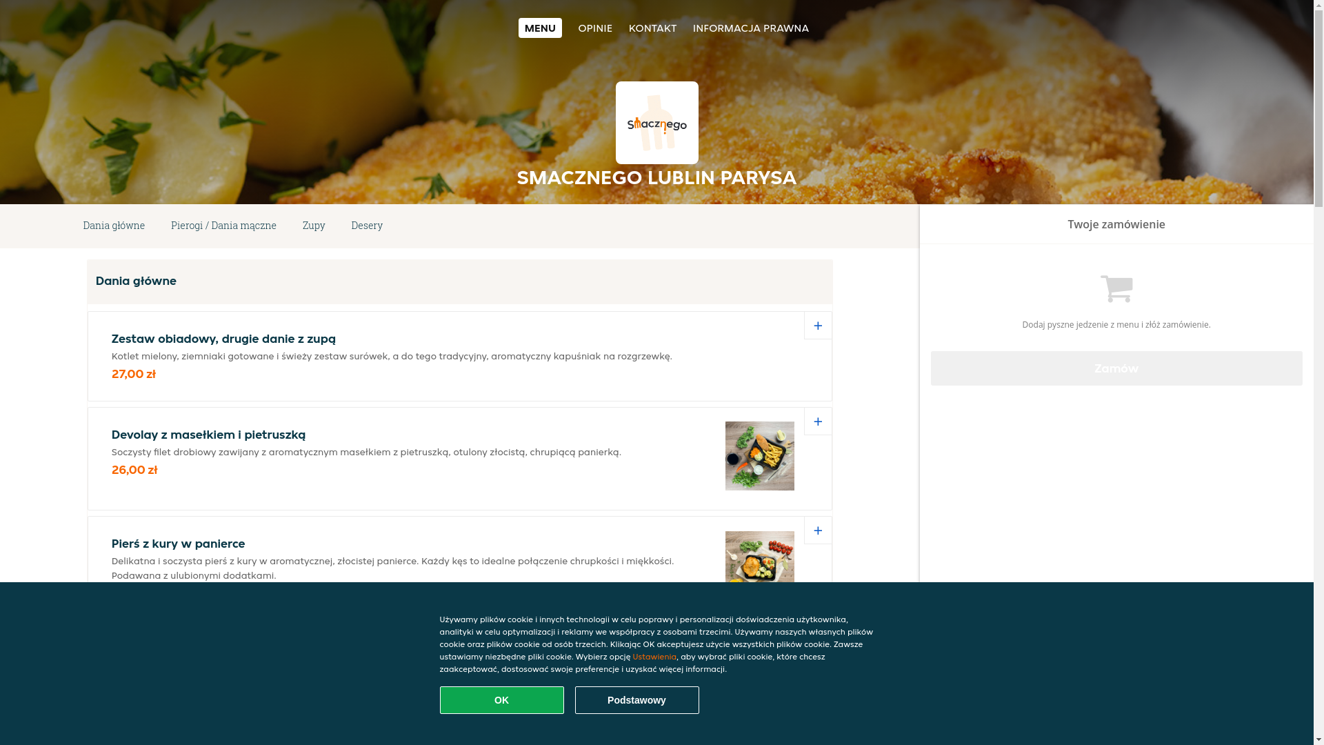 website screenshot of https://smacznego-lublin.pl/