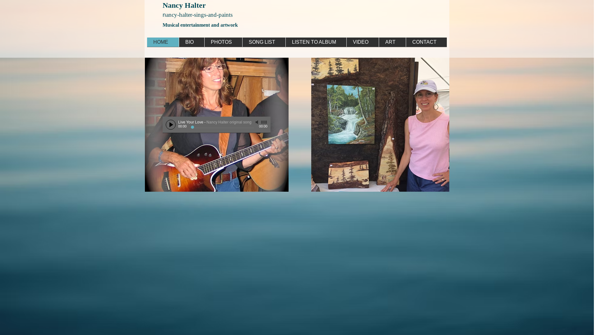 website screenshot of https://nancy-halter-sings.com/