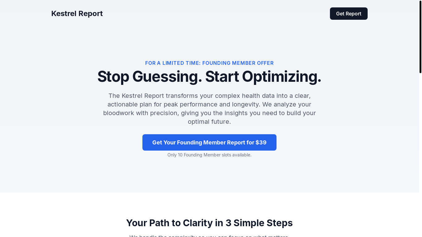 website screenshot of https://kestrelreportv8.pages.dev/
