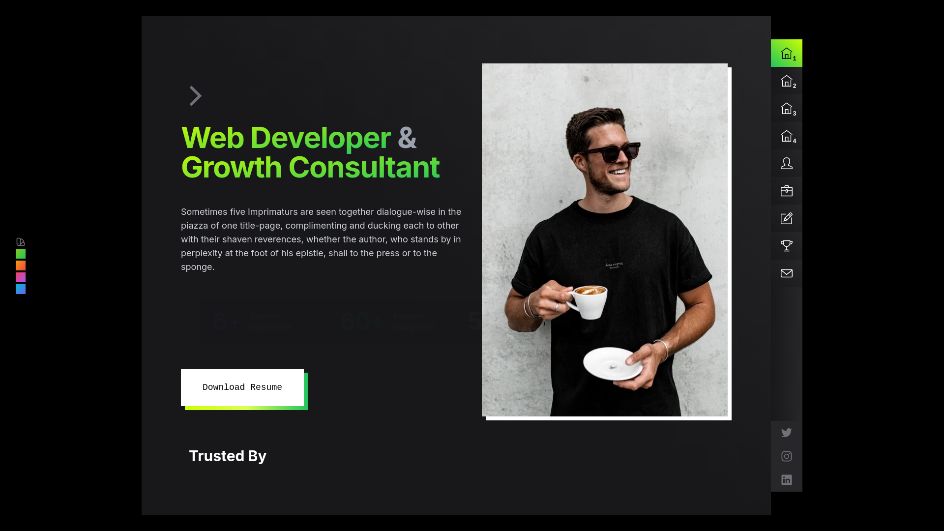 website screenshot of https://nicholasvas.com/