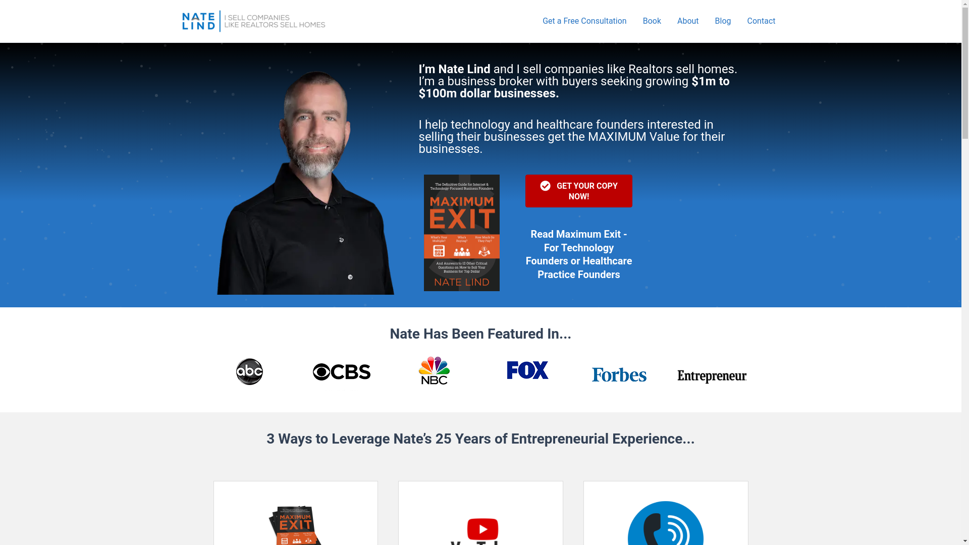 website screenshot of https://natelindbrokerage.sbs/